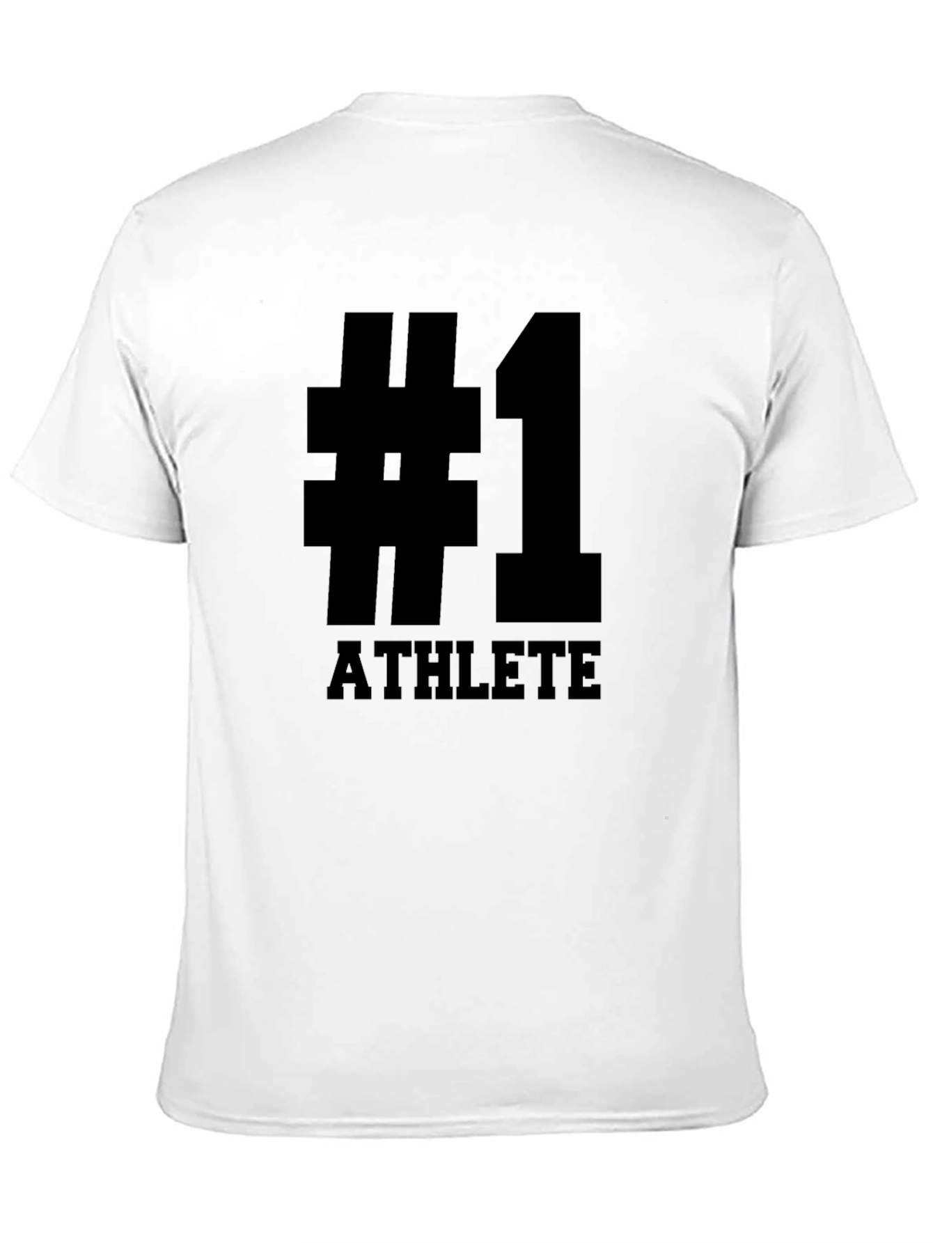 #1 Athlete Black Graphic T-Shirt