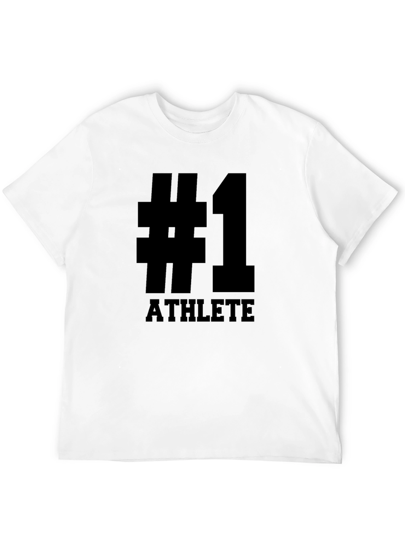 #1 Athlete Black Graphic T-Shirt