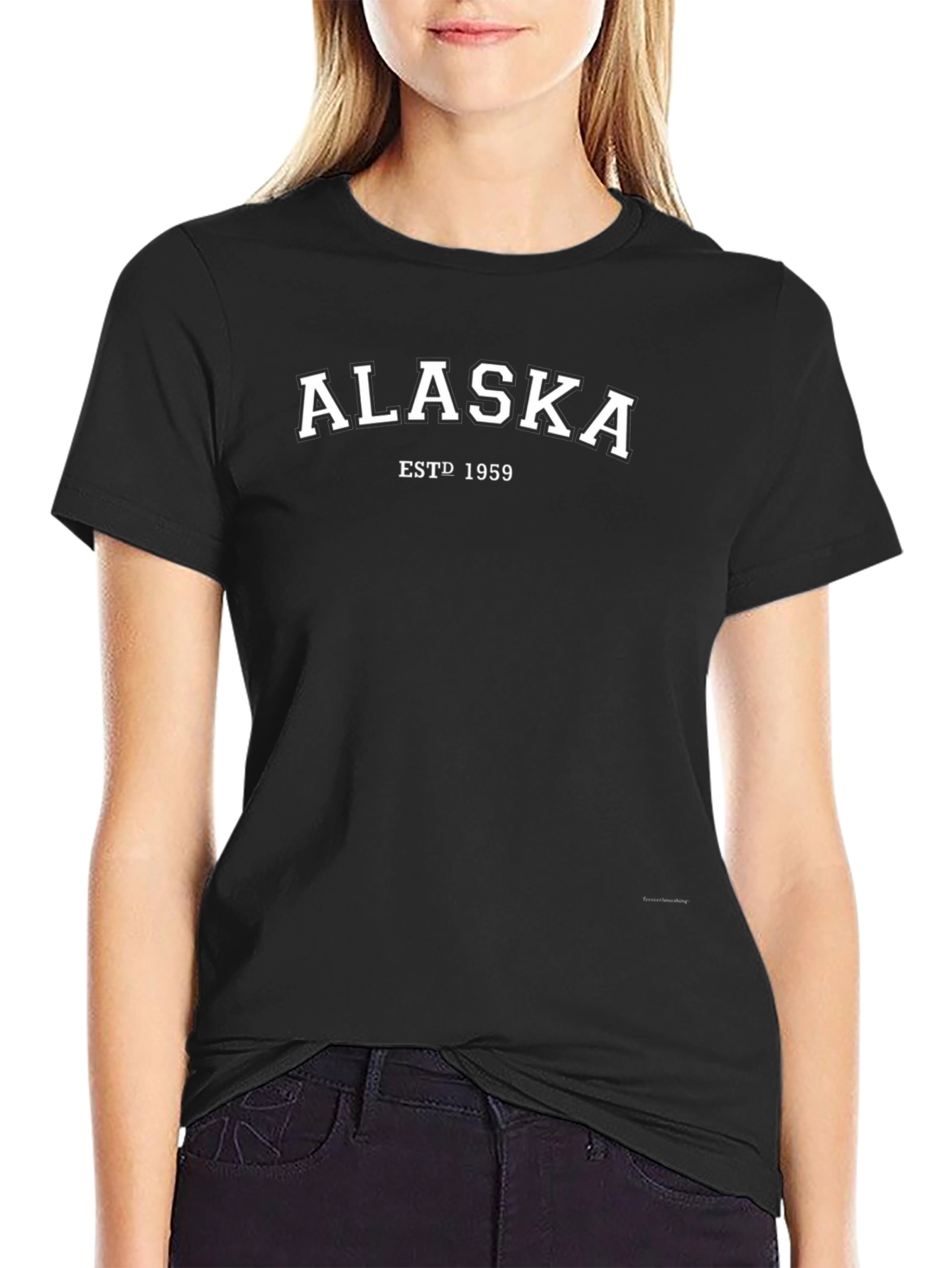 Alaska ESTD 1959 Black Graphic Tee