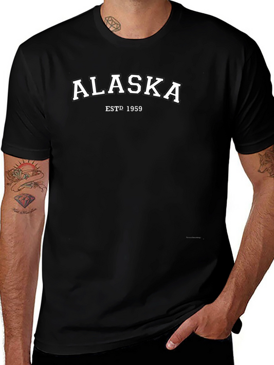 Alaska ESTD 1959 Black Graphic Tee