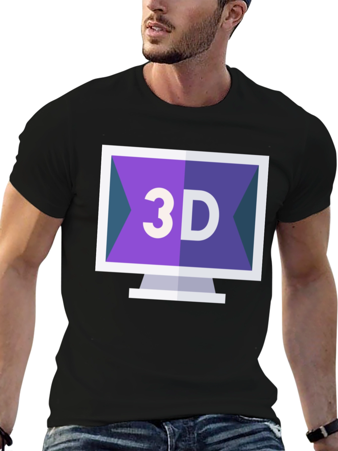 3D Computer Screen T-Shirt - Stylish Design