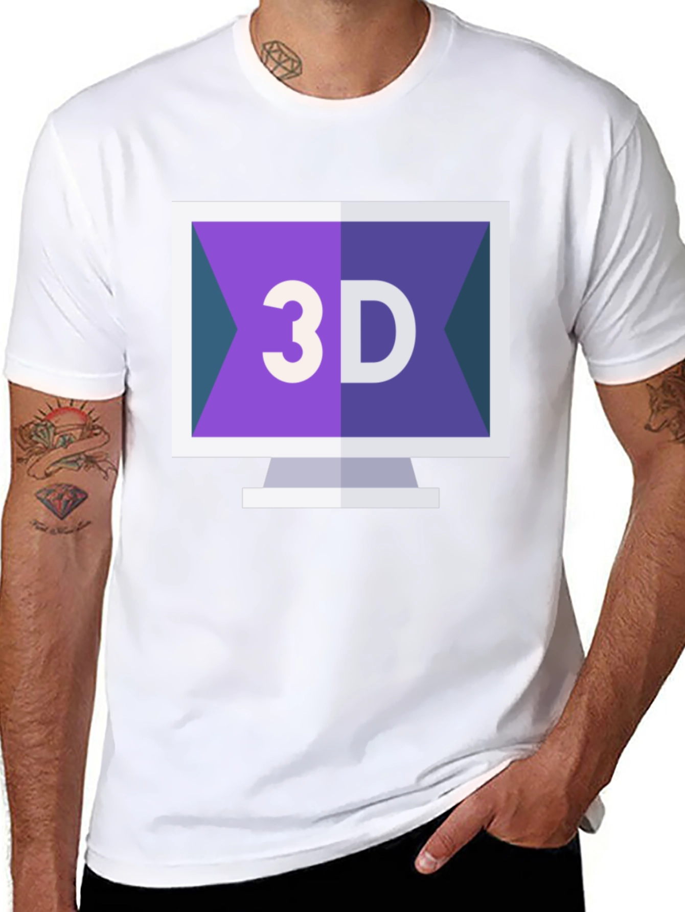 3D Computer Screen T-Shirt - Stylish Design