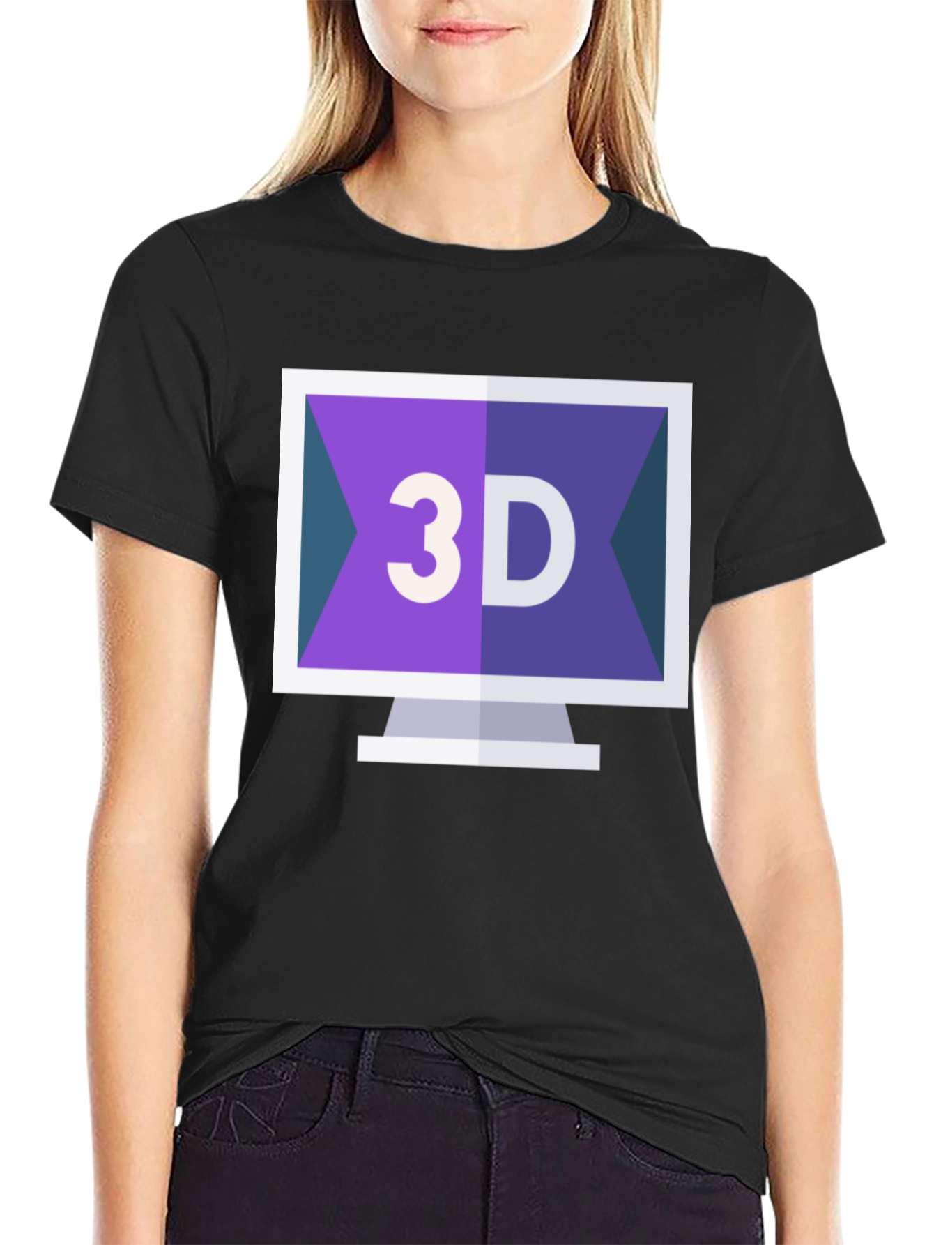 3D Computer Screen T-Shirt - Stylish Design