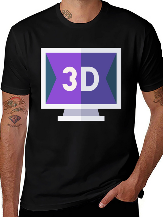 3D Computer Screen T-Shirt - Stylish Design