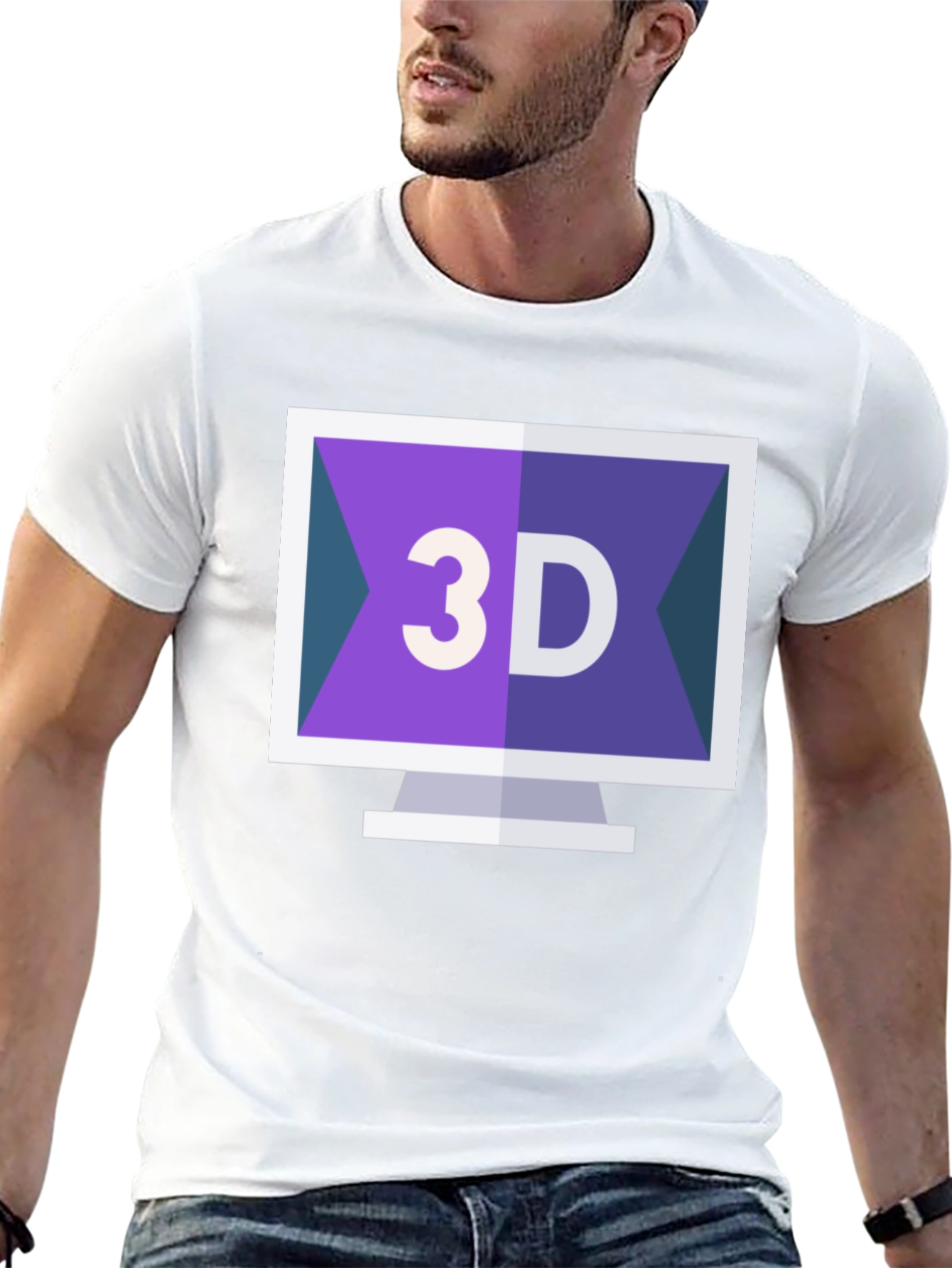 3D Computer Screen T-Shirt - Stylish Design