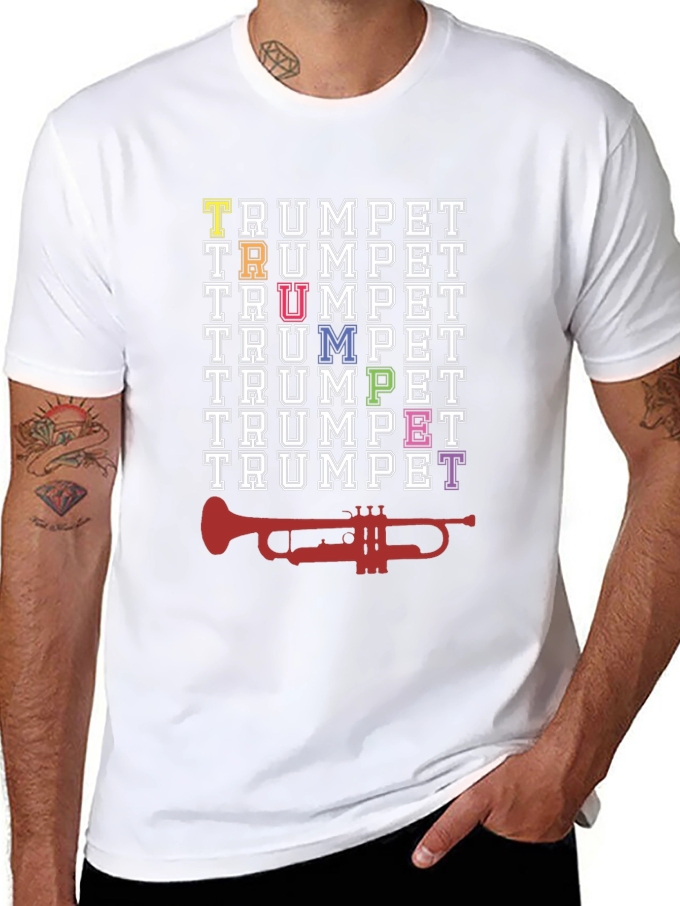 Trumpet Graphic T-Shirt - Musician Tee