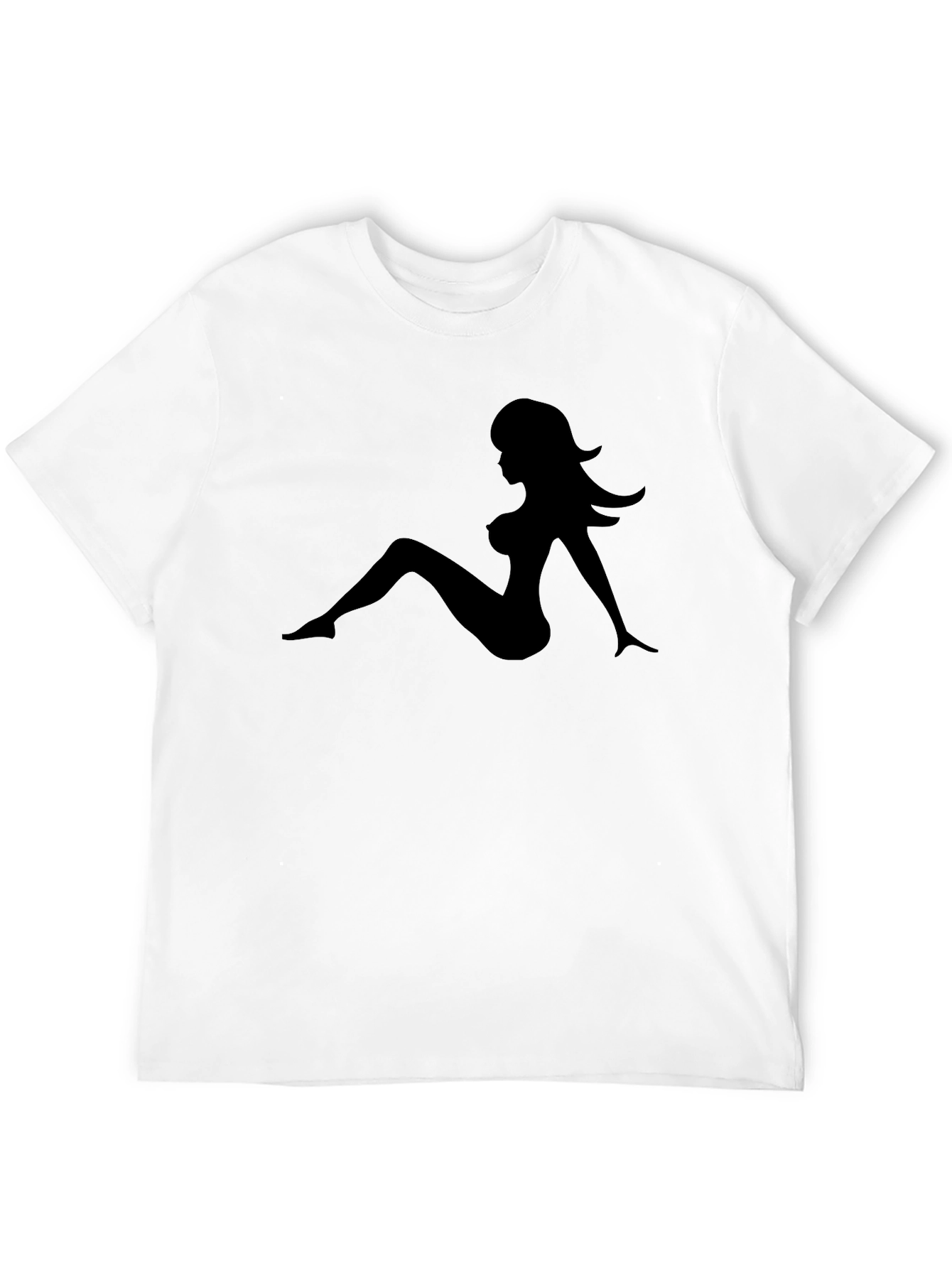 Black T-Shirt with Silhouette Design