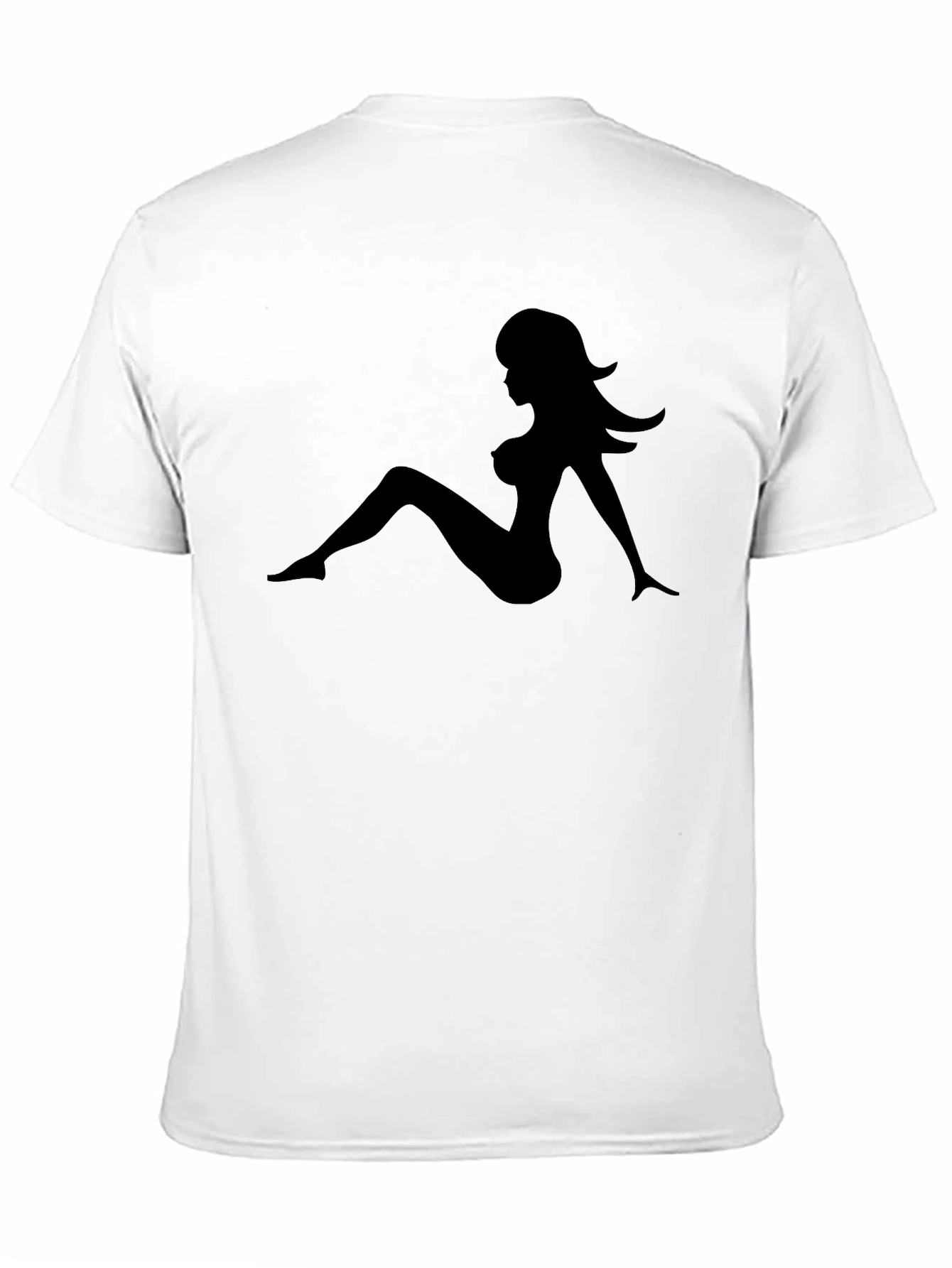Black T-Shirt with Silhouette Design
