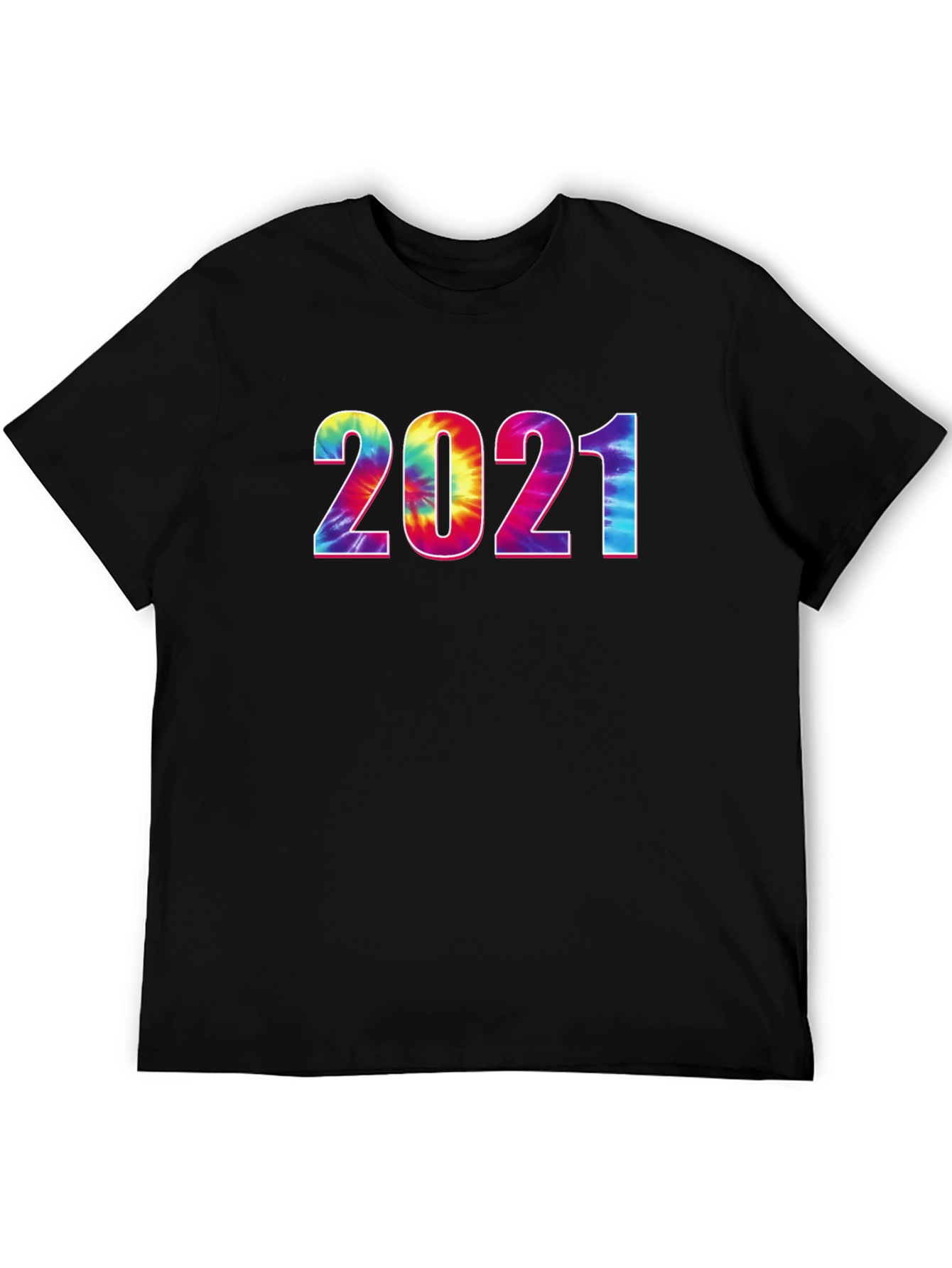 Tie-Dye 2021 Graphic Tee - Stylish Year Print