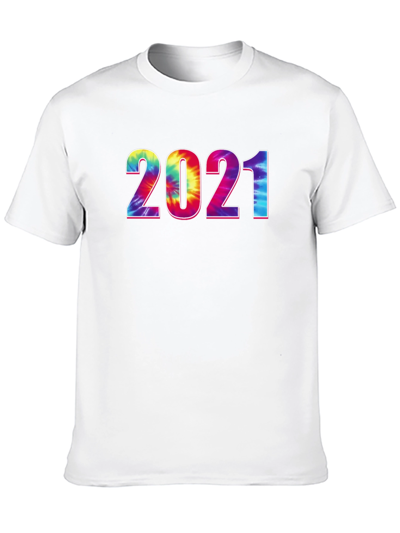 Tie-Dye 2021 Graphic Tee - Stylish Year Print