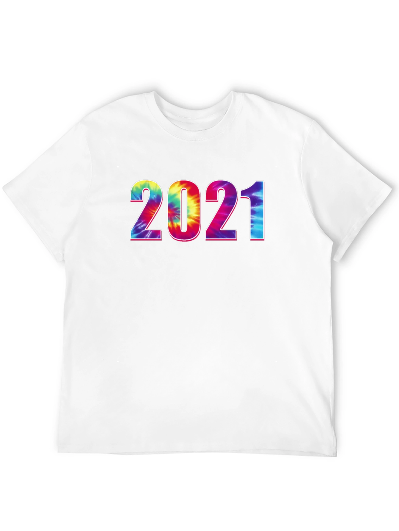 Tie-Dye 2021 Graphic Tee - Stylish Year Print