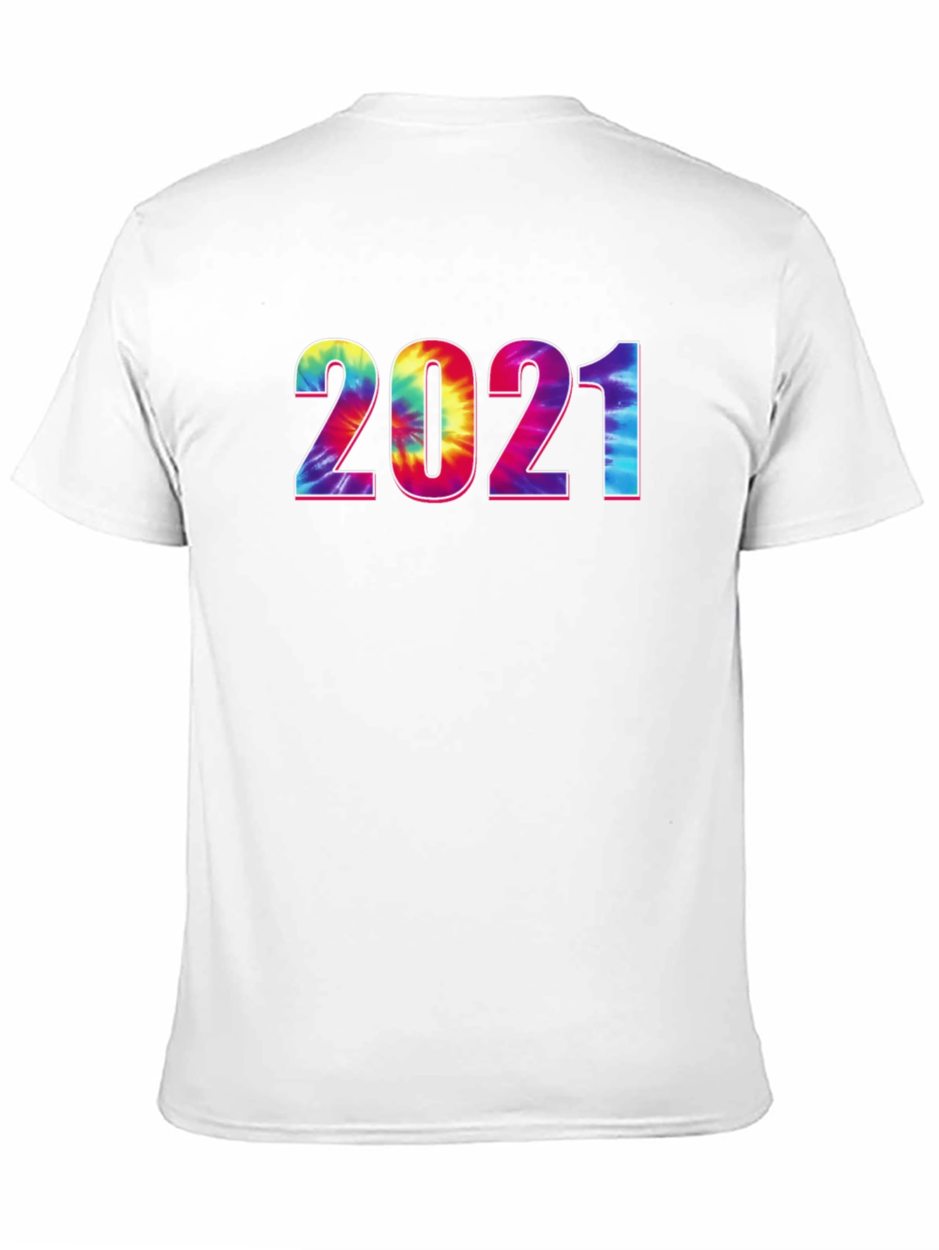 Tie-Dye 2021 Graphic Tee - Stylish Year Print