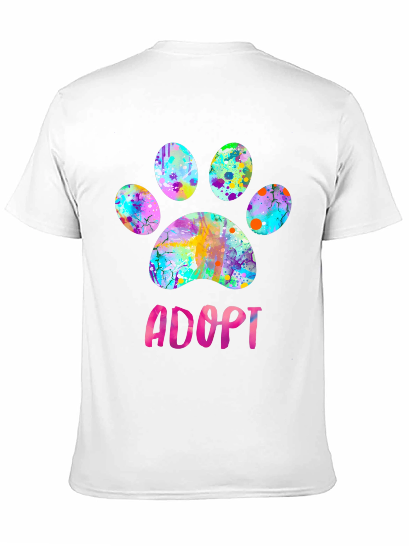 Adopt Paw Print Graphic T-Shirt