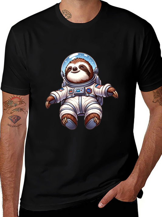 Astronaut Sloth Graphic Tee - Space Adventure