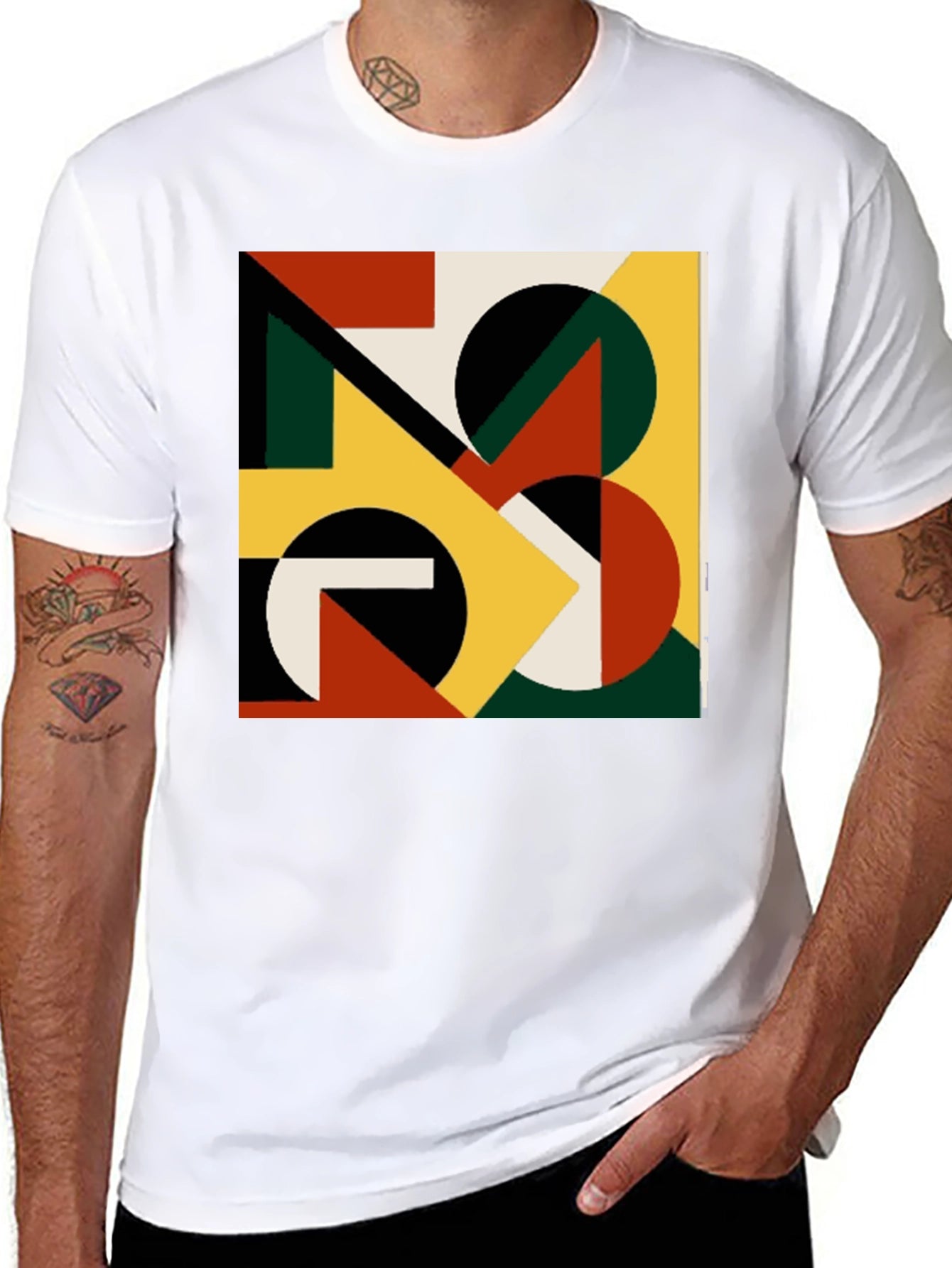 Abstract Geometric T-Shirt - Modern Art Tee