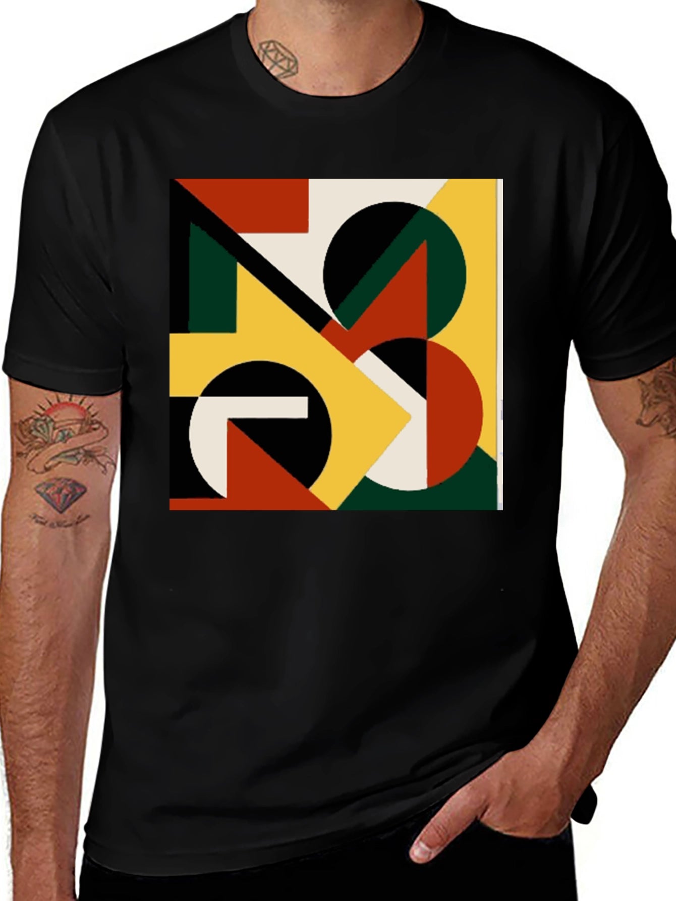 Abstract Geometric T-Shirt - Modern Art Tee