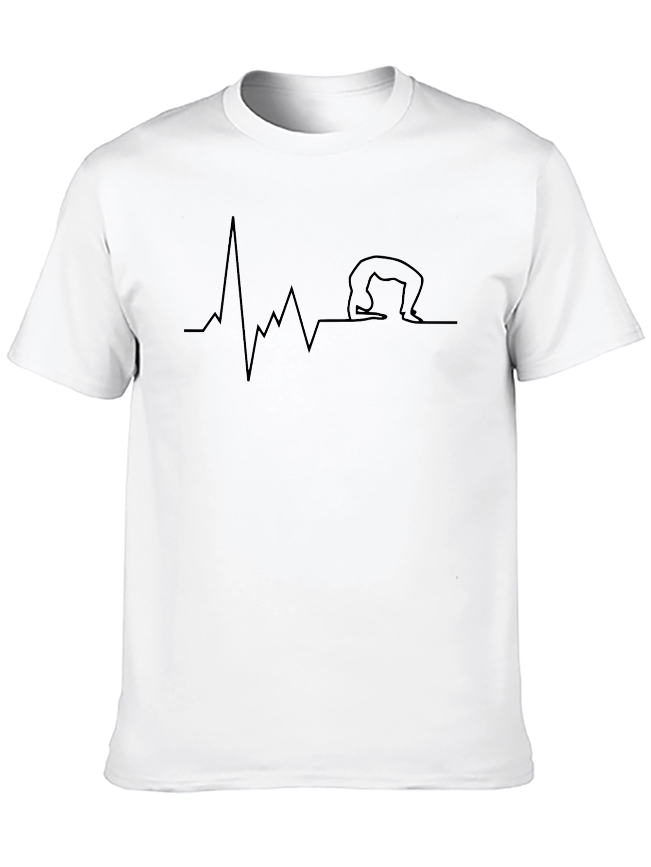 Yoga Heartbeat T-Shirt - Black