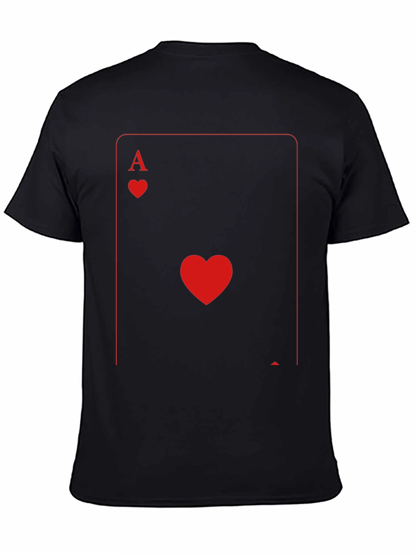 Ace of Hearts Graphic Tee - Black Crew Neck