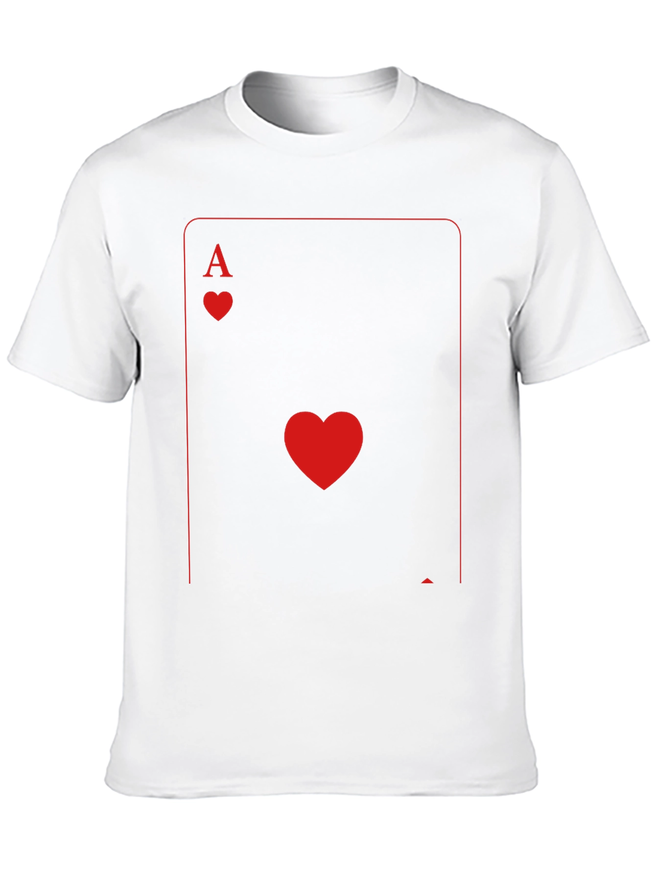 Ace of Hearts Graphic Tee - Black Crew Neck