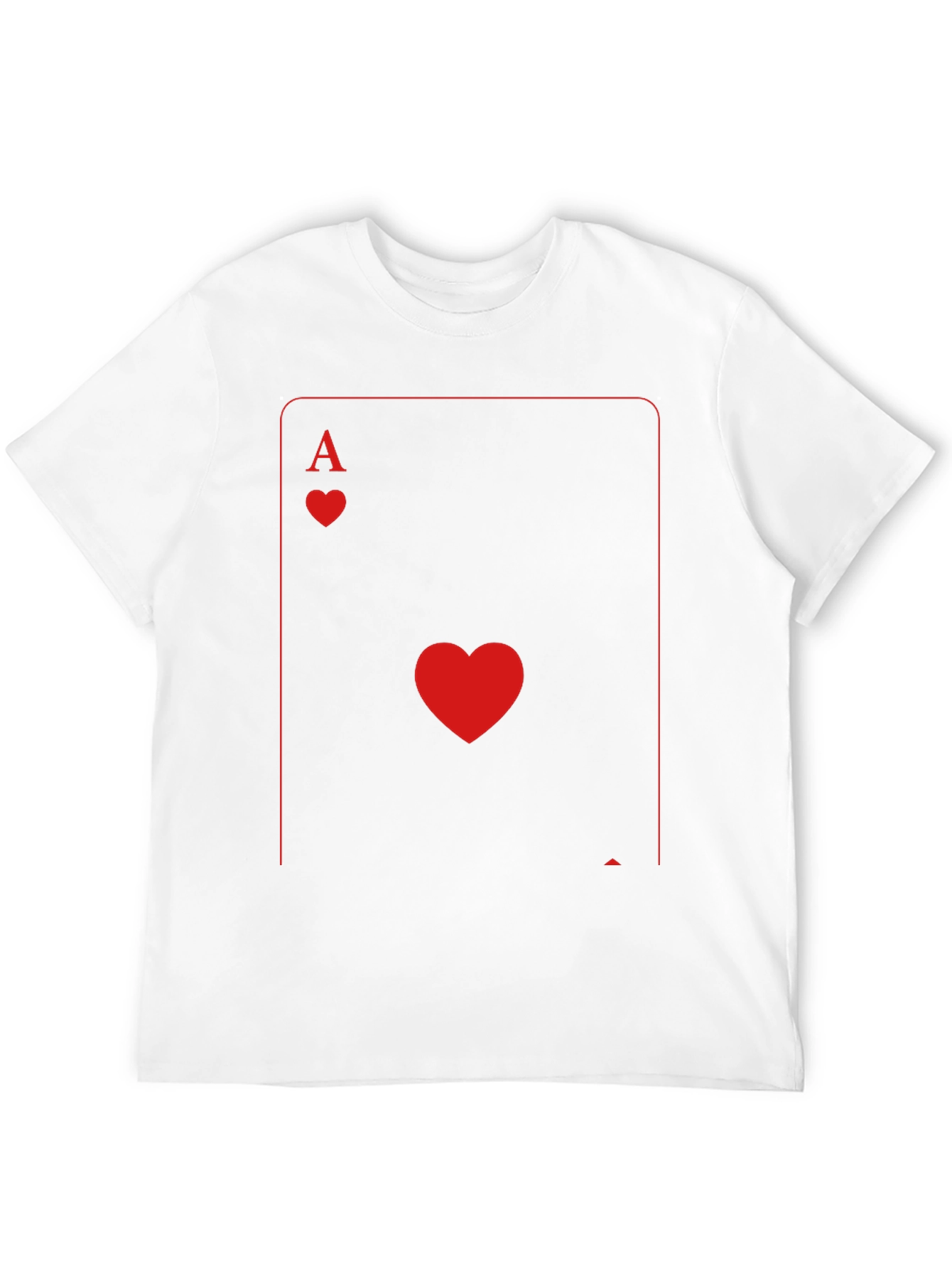 Ace of Hearts Graphic Tee - Black Crew Neck