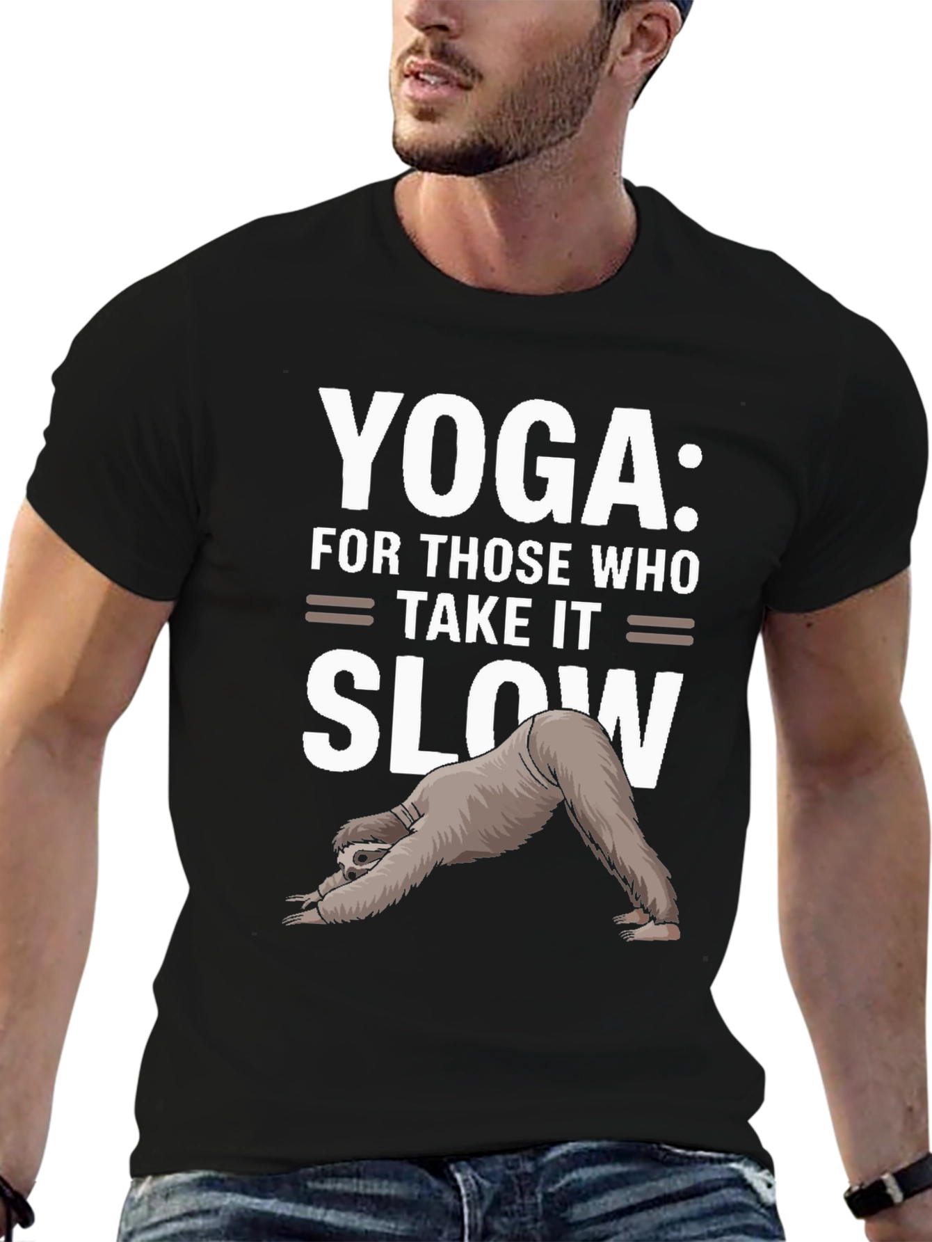Yoga Sloth Graphic Tee - Take It Slow T-Shirt