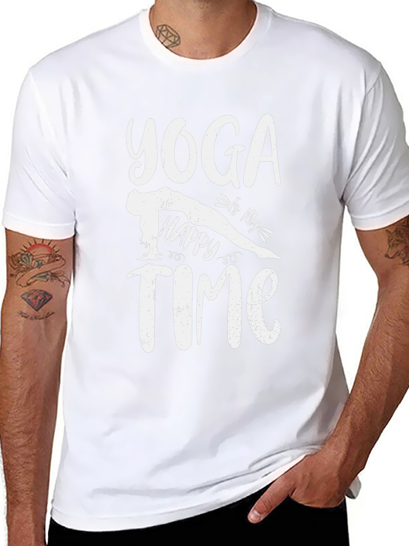 Yoga Is My Happy Time T-Shirt Black