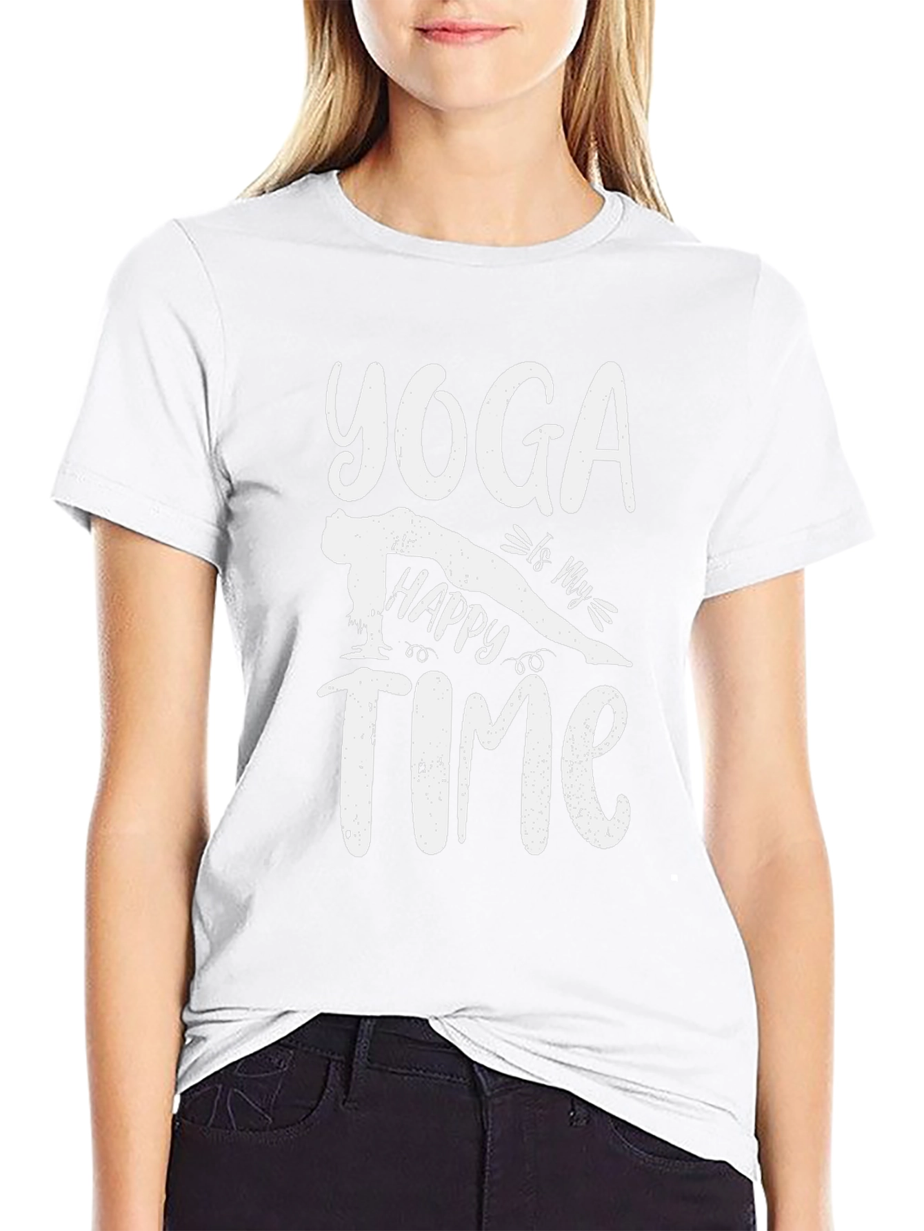 Yoga Is My Happy Time T-Shirt Black