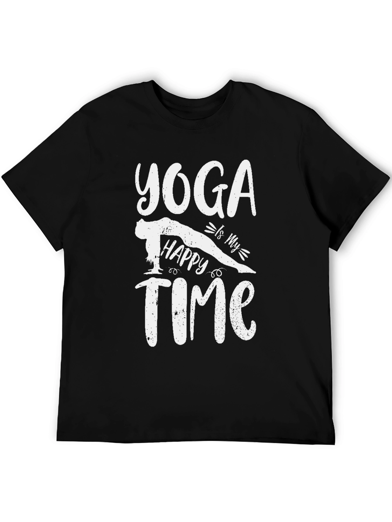 Yoga Is My Happy Time T-Shirt Black