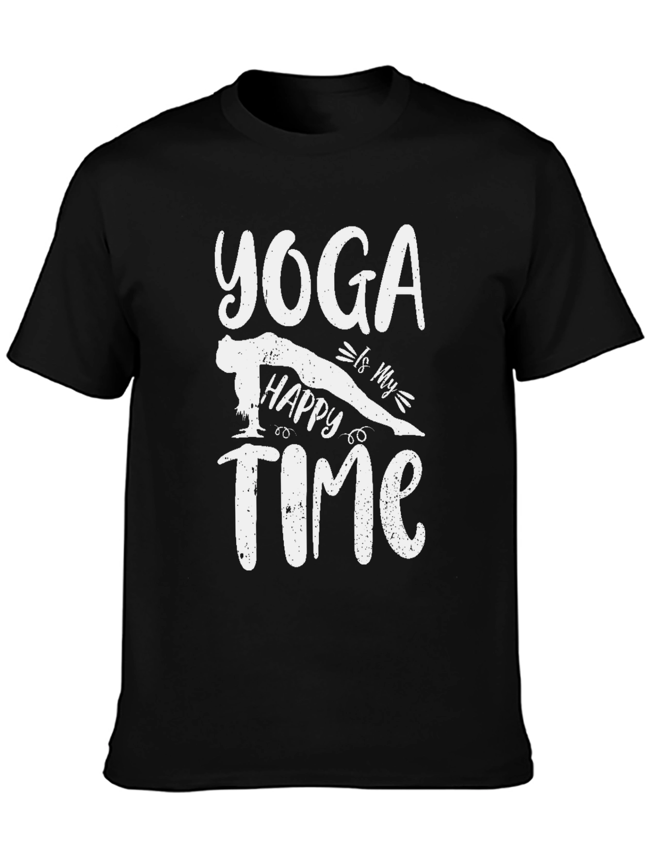 Yoga Is My Happy Time T-Shirt Black