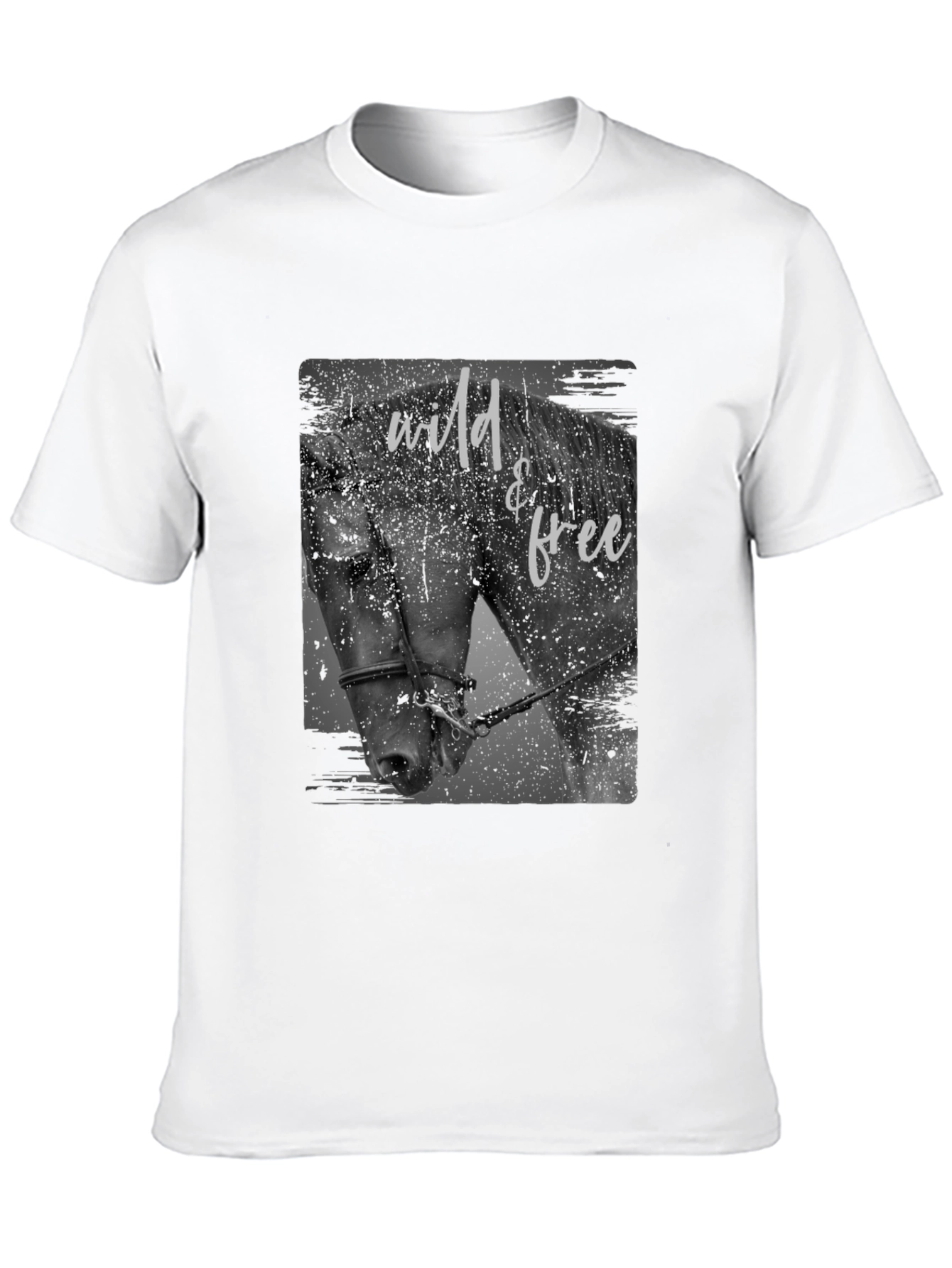 Wild & Free Horse Graphic Tee - Black