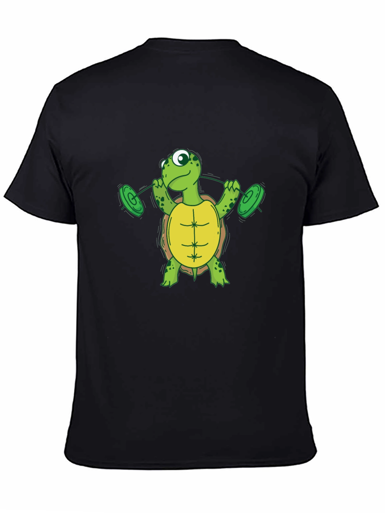 Turtle Weightlifting Black T-Shirt