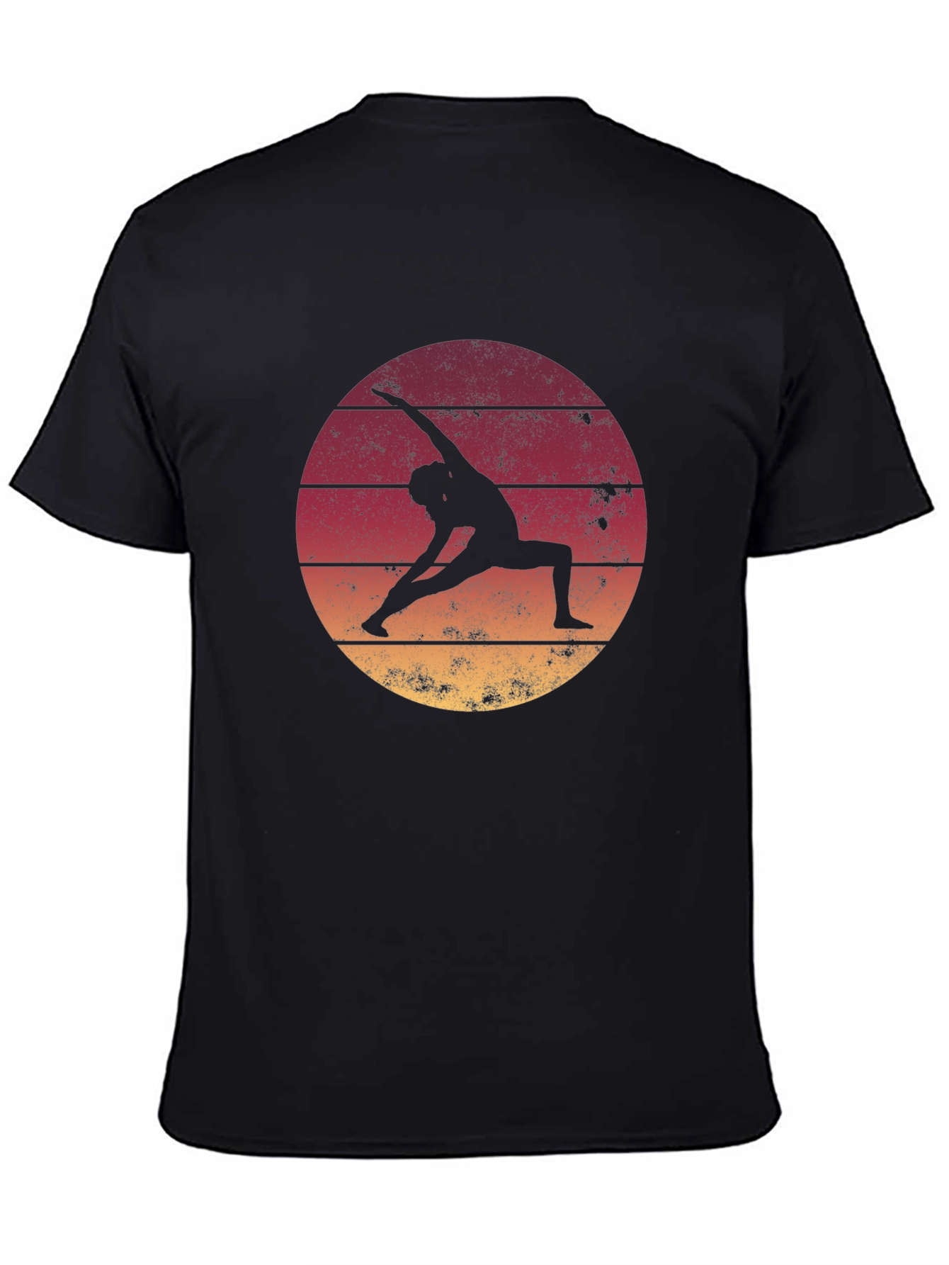 Yoga Pose Sunset Graphic Tee - Relaxed Fit