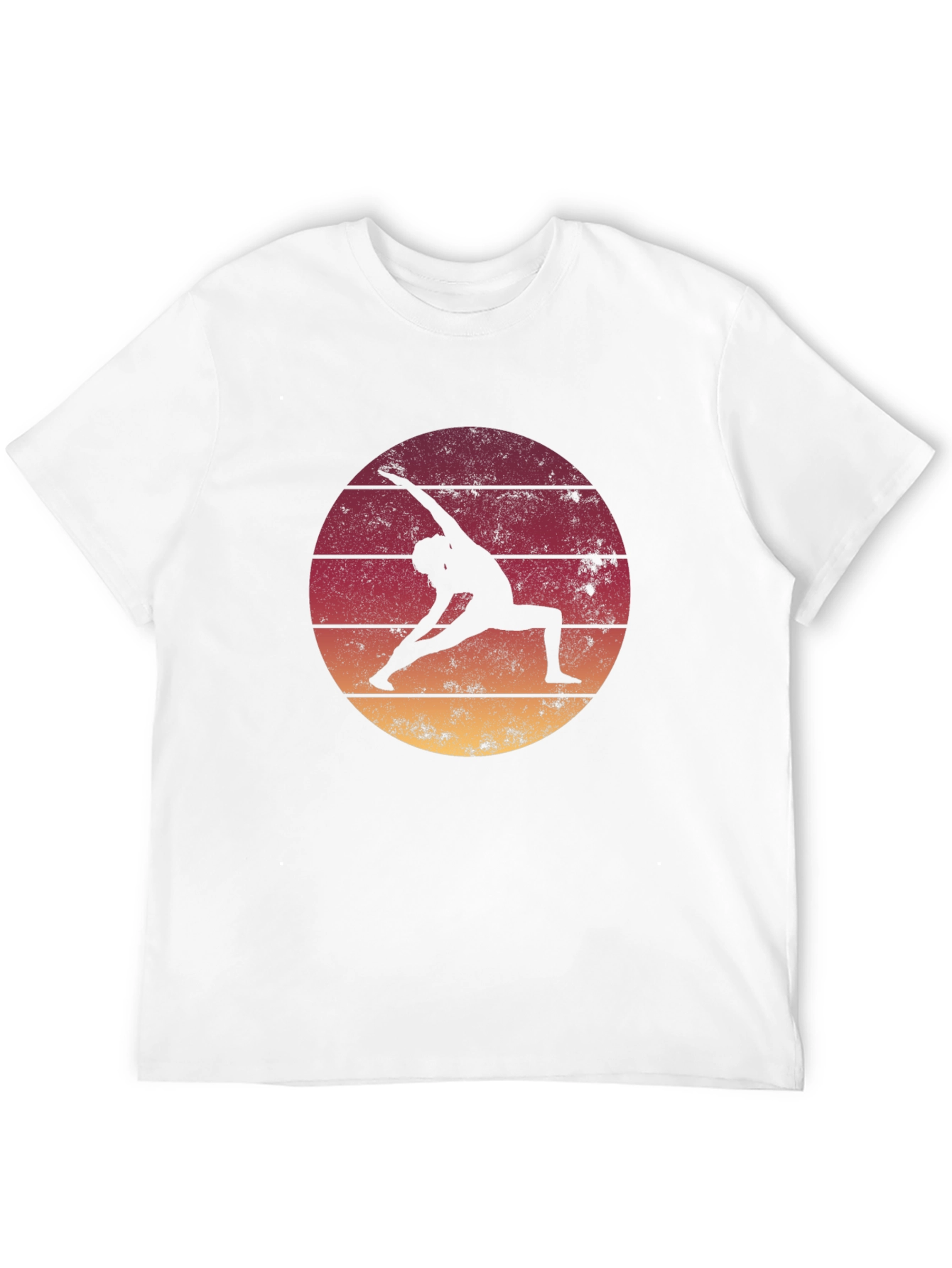 Yoga Pose Sunset Graphic Tee - Relaxed Fit