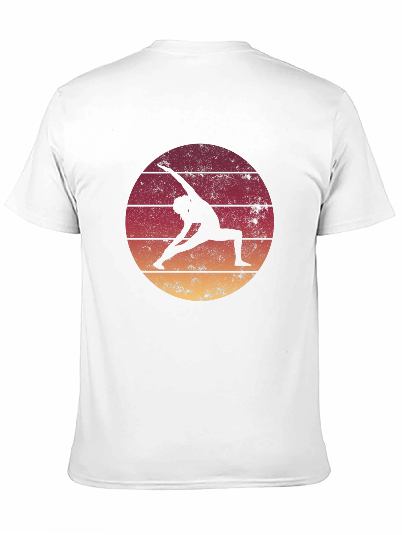 Yoga Pose Sunset Graphic Tee - Relaxed Fit