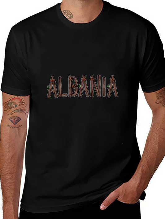 Albania Rustic Wood T-Shirt