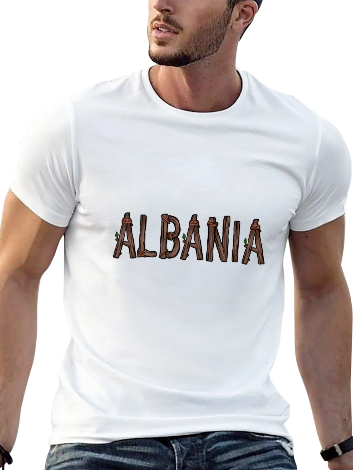 Albania Rustic Wood T-Shirt