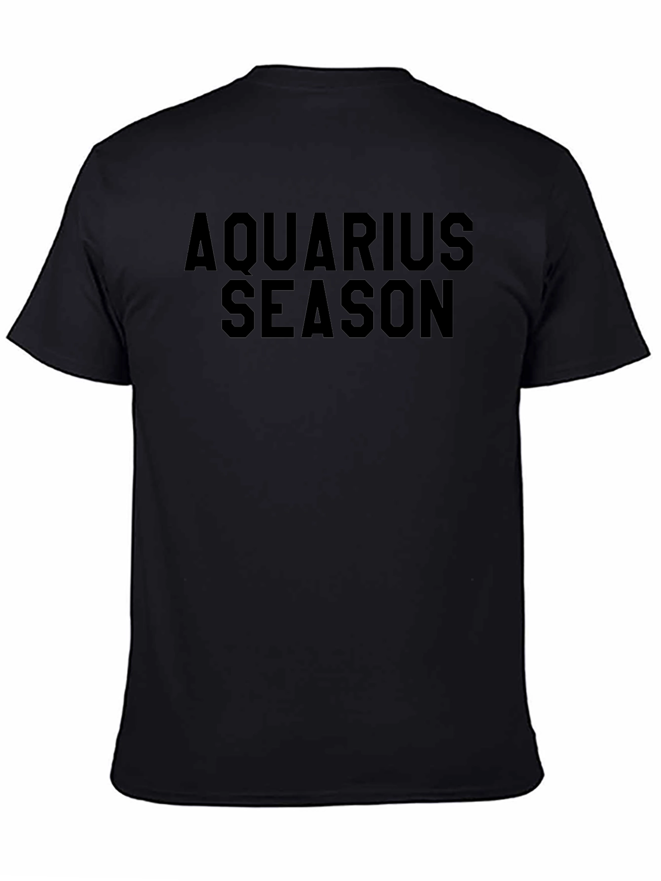 Aquarius Season Black Graphic T-Shirt