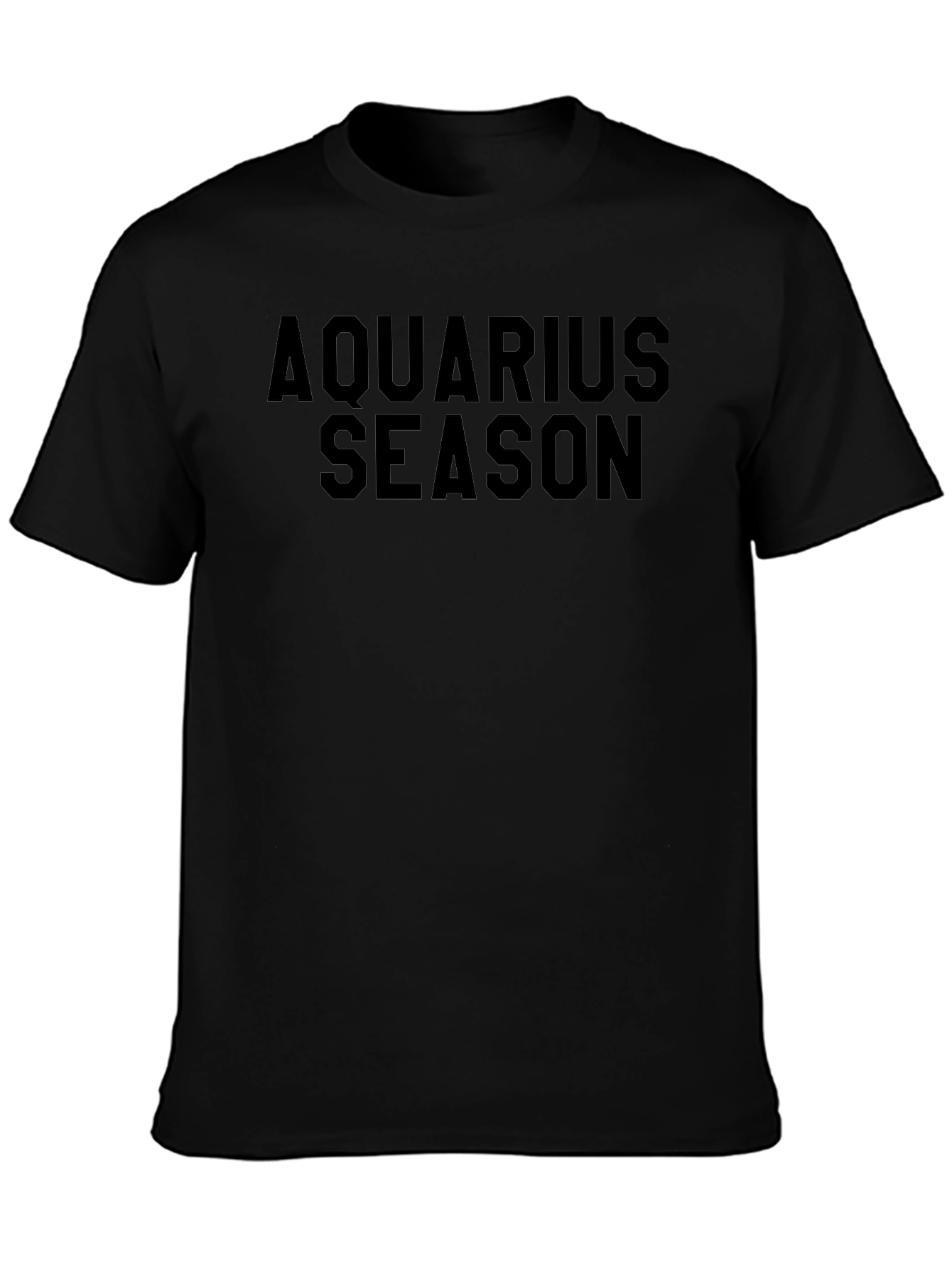 Aquarius Season Black Graphic T-Shirt