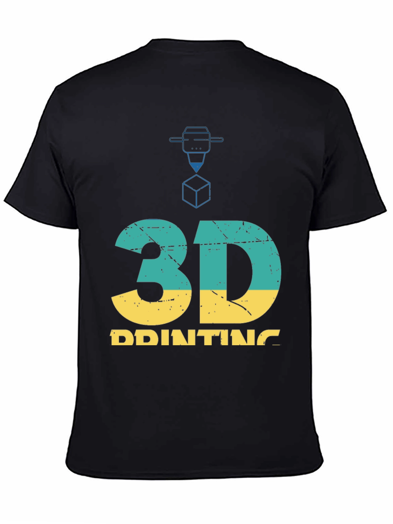 3D Printing Graphic T-Shirt - Black