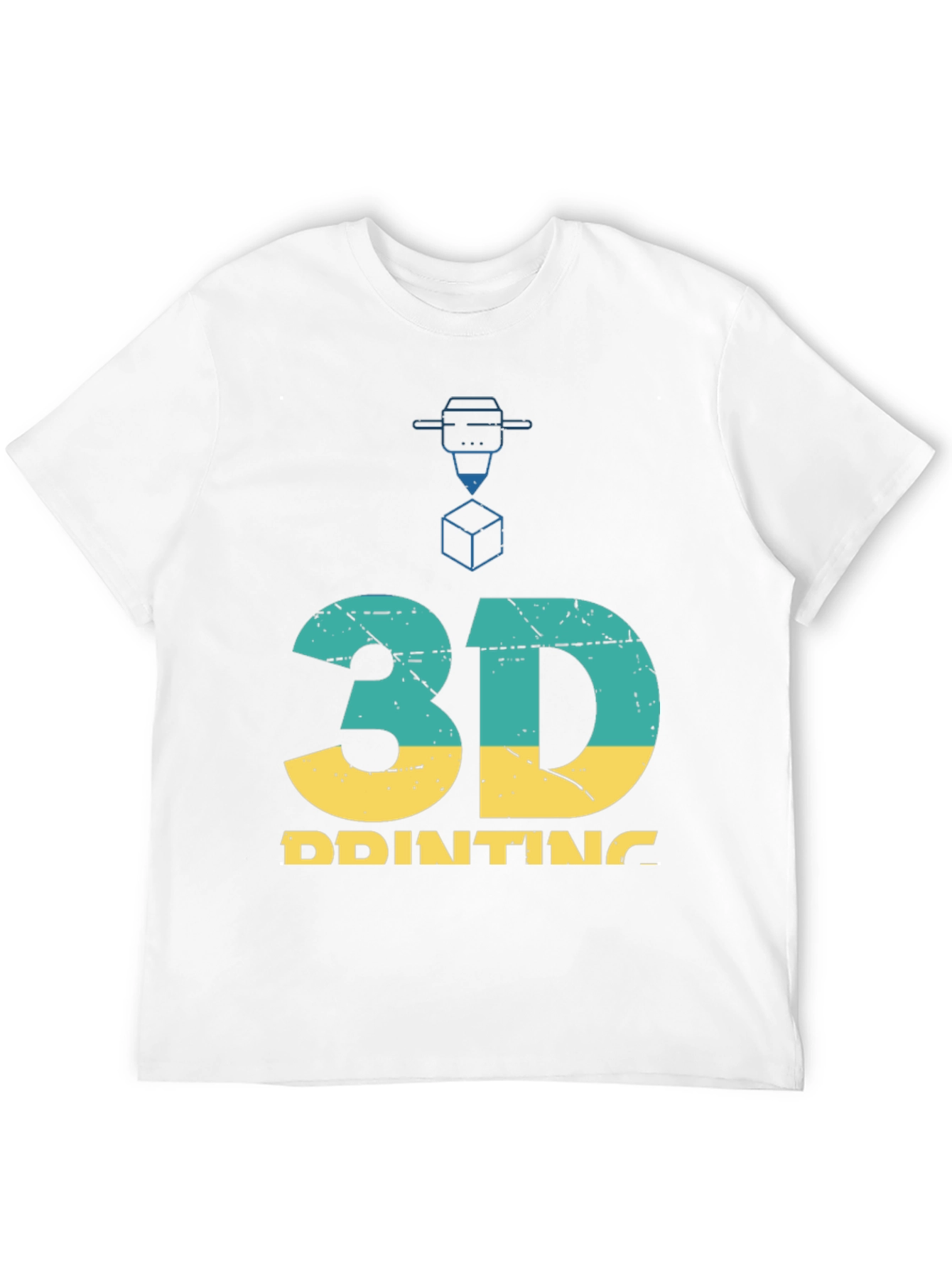 3D Printing Graphic T-Shirt - Black