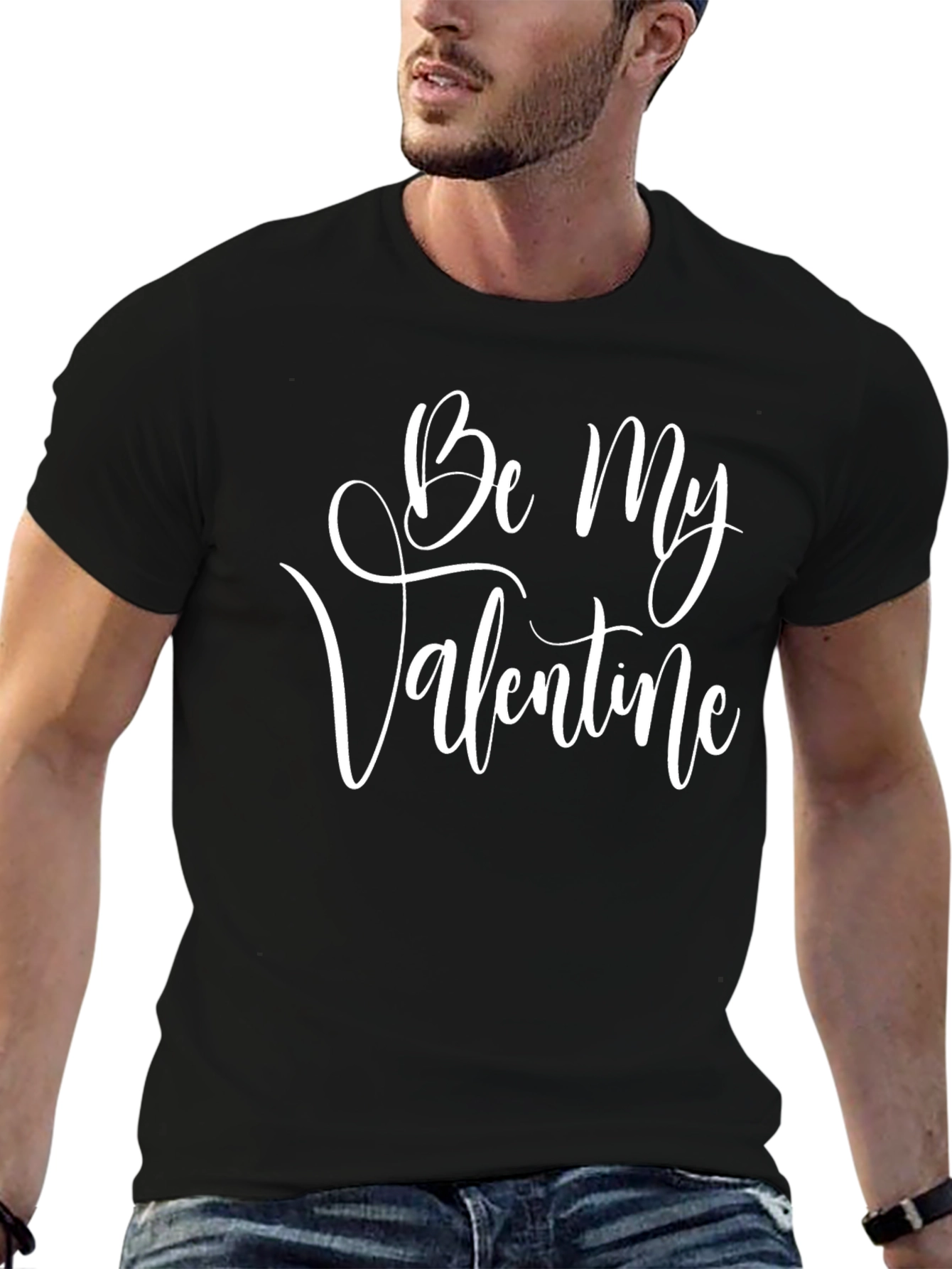 Be My Valentine Graphic Tee - Black