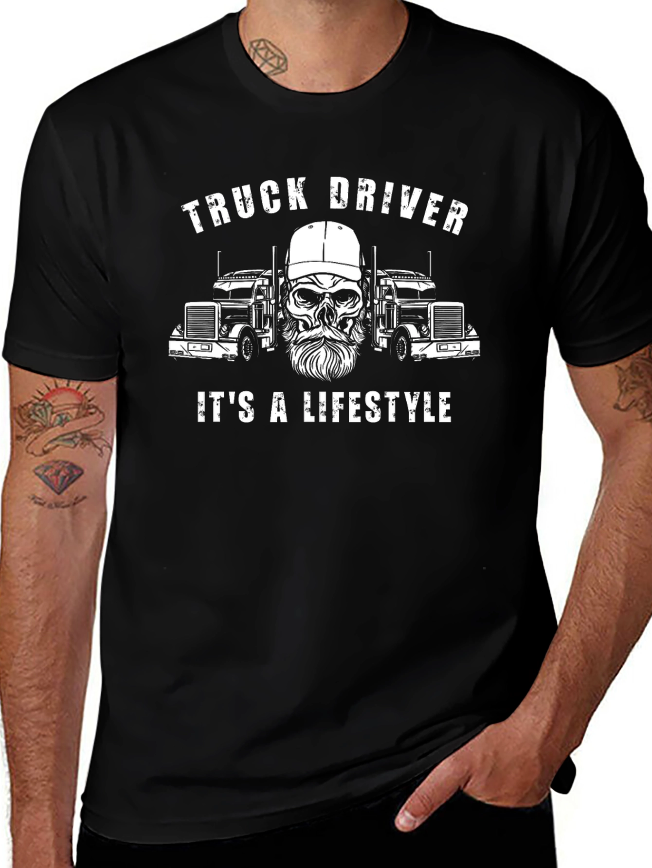 Truck Driver Lifestyle Graphic T-Shirt