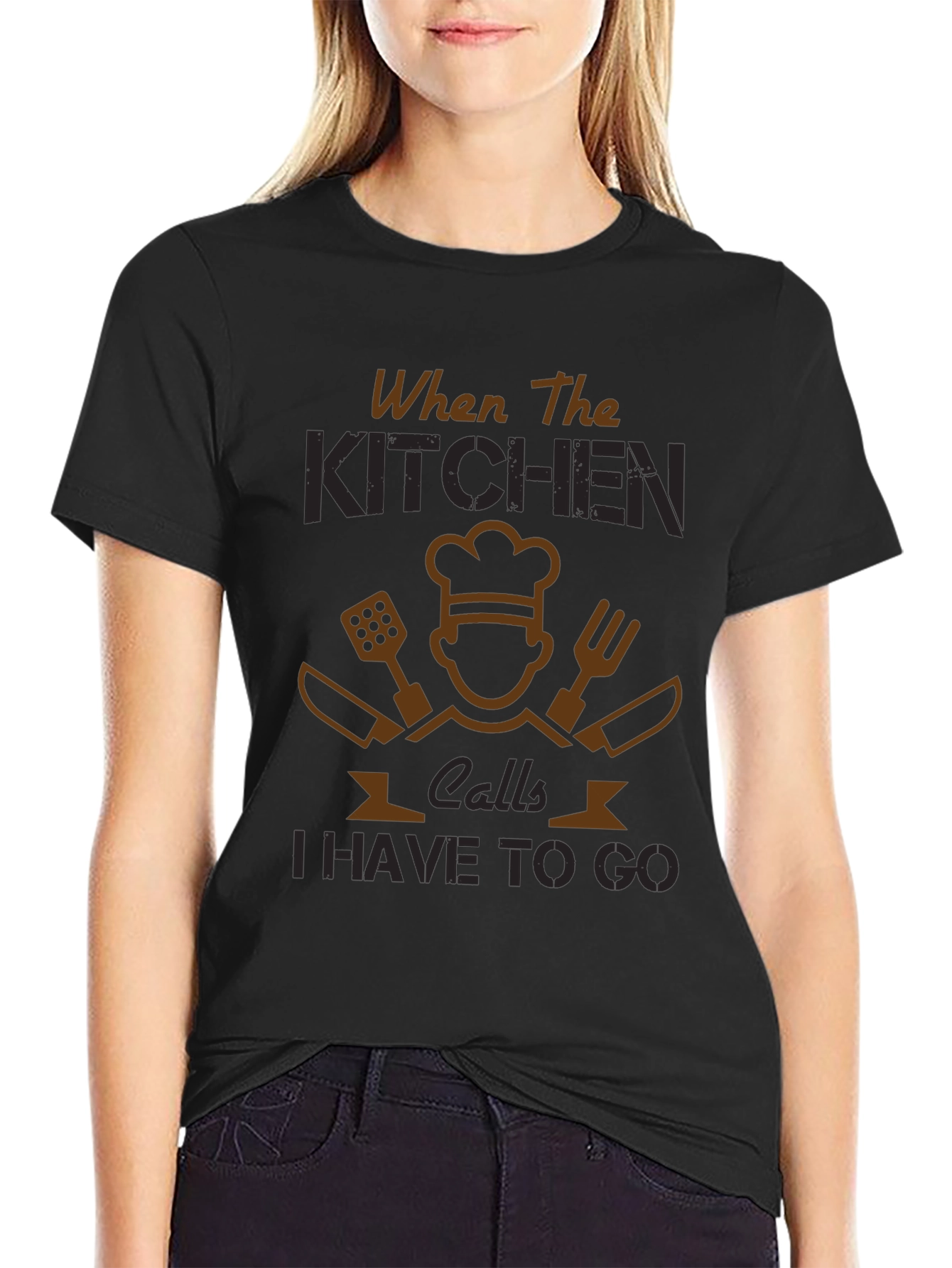 When The Kitchen Calls - Chef T-Shirt
