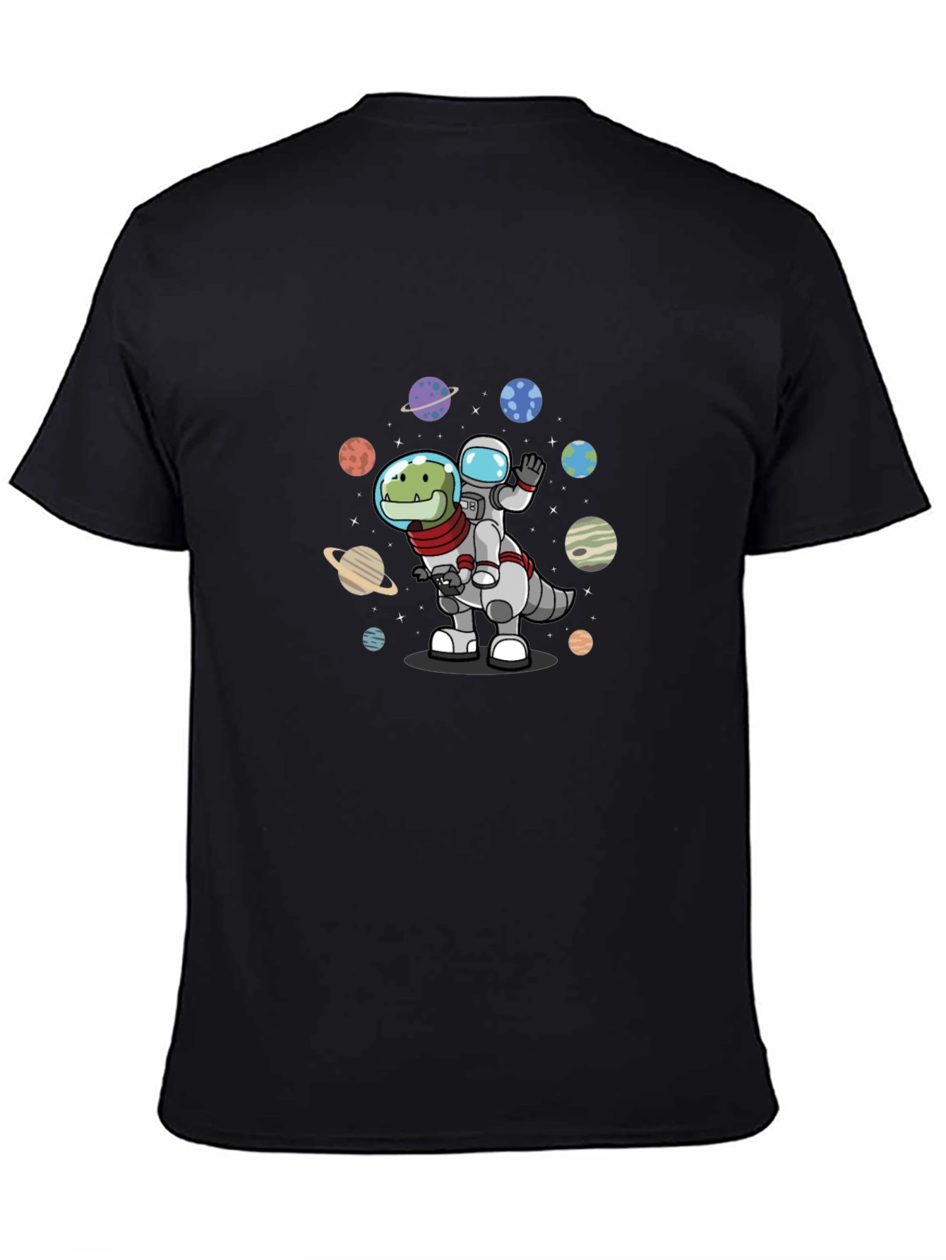 Astronaut Riding Dinosaur T-Shirt - Space Adventure Tee