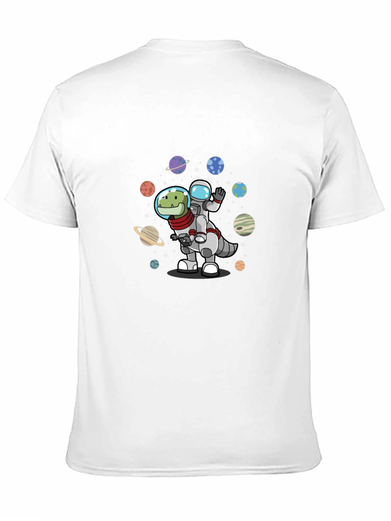 Astronaut Riding Dinosaur T-Shirt - Space Adventure Tee