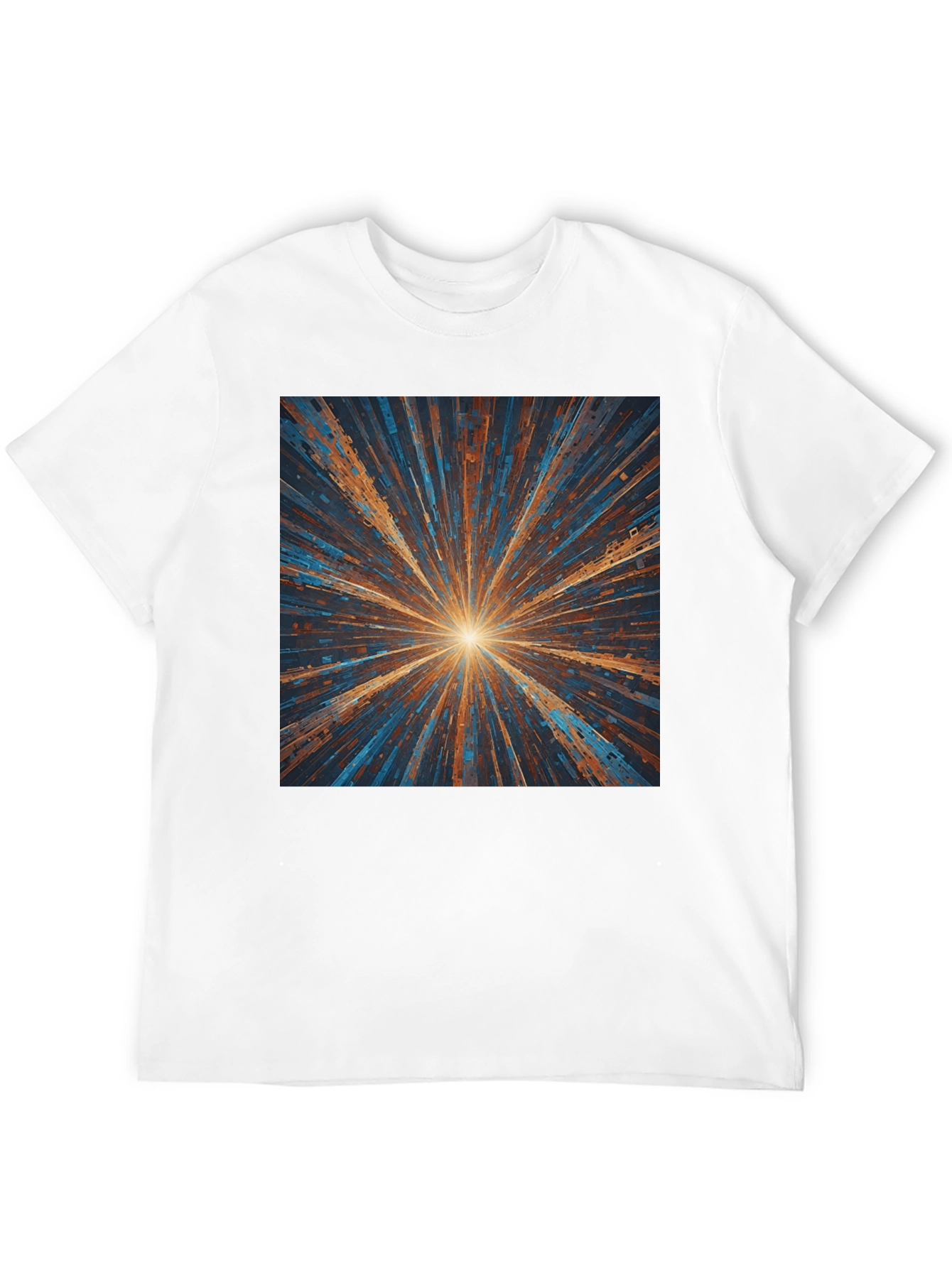 Abstract Burst Graphic Black T-Shirt