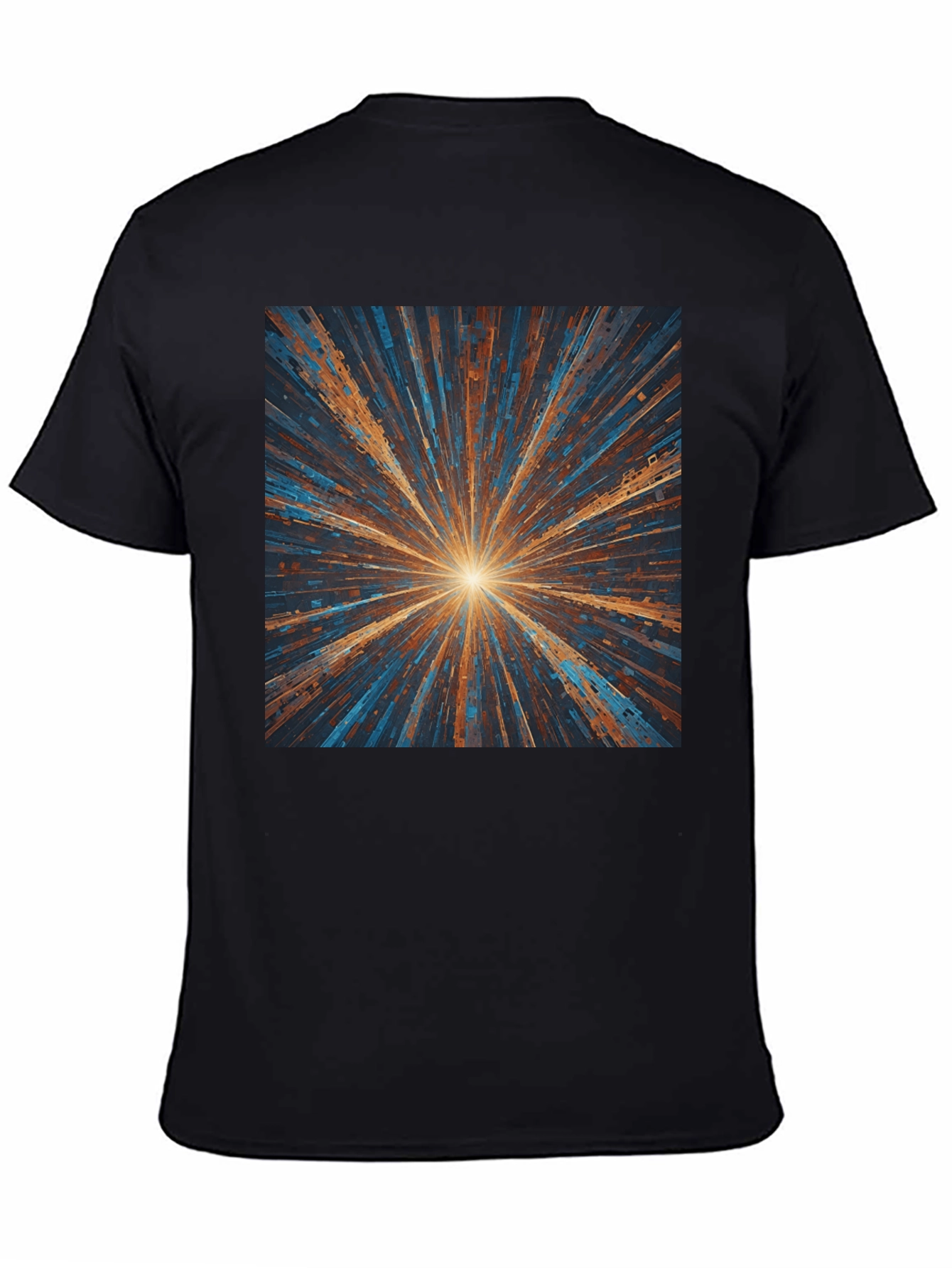 Abstract Burst Graphic Black T-Shirt
