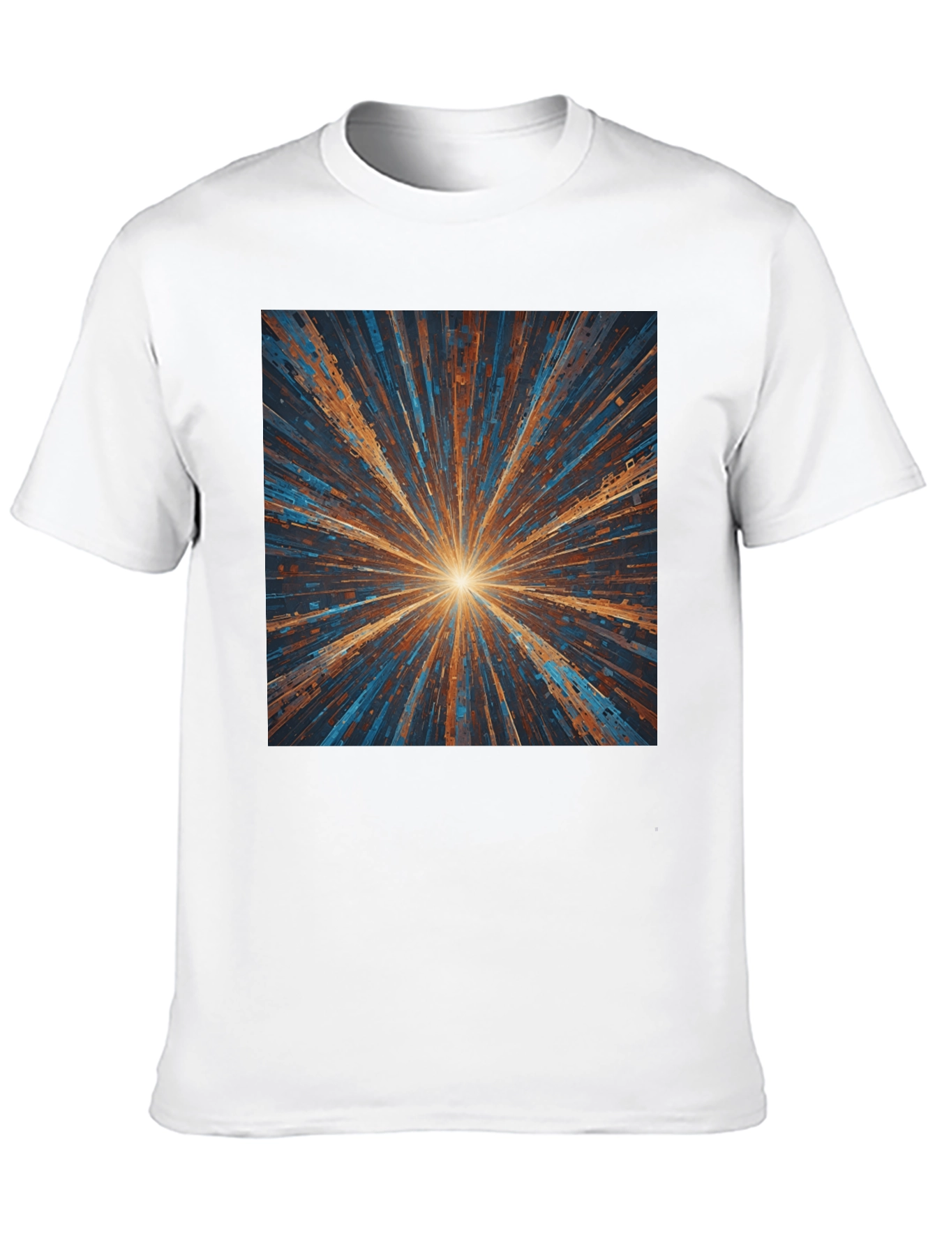 Abstract Burst Graphic Black T-Shirt
