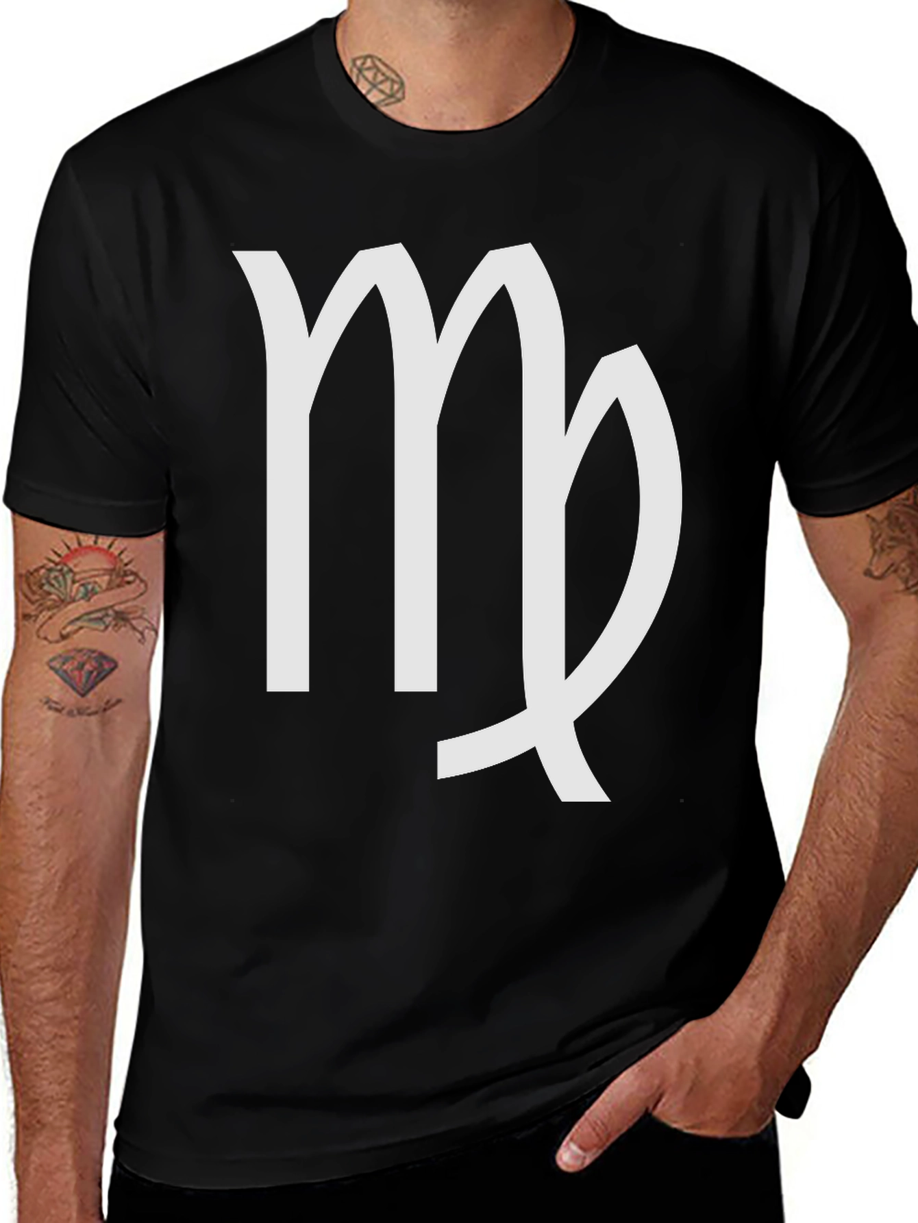 Virgo Zodiac Sign T-Shirt - Black Cotton Tee