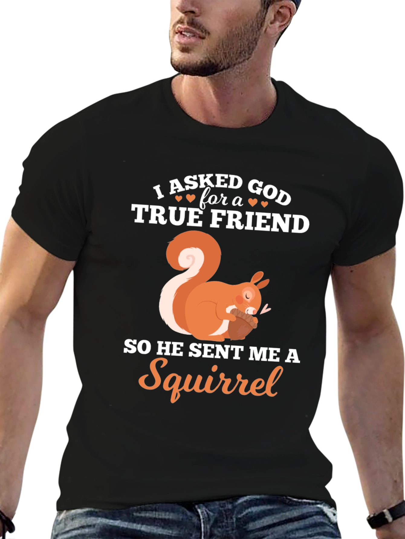 True Friend Squirrel Graphic T-Shirt